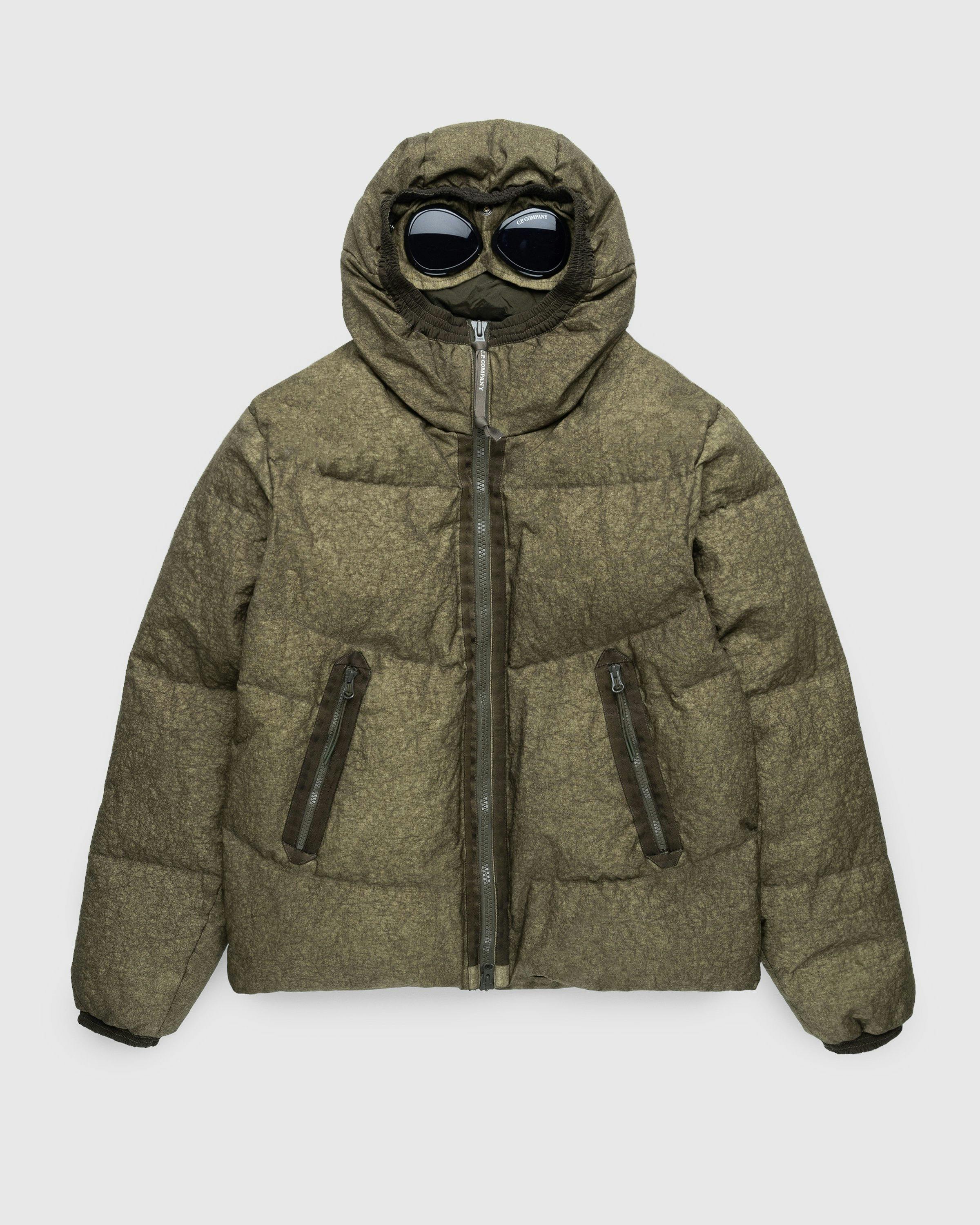 【C. P. COMPANY】 GOGGLE DOWN JACKET C.P. Company - Quilted ECONYL Hooded Down Jacket with Goggles