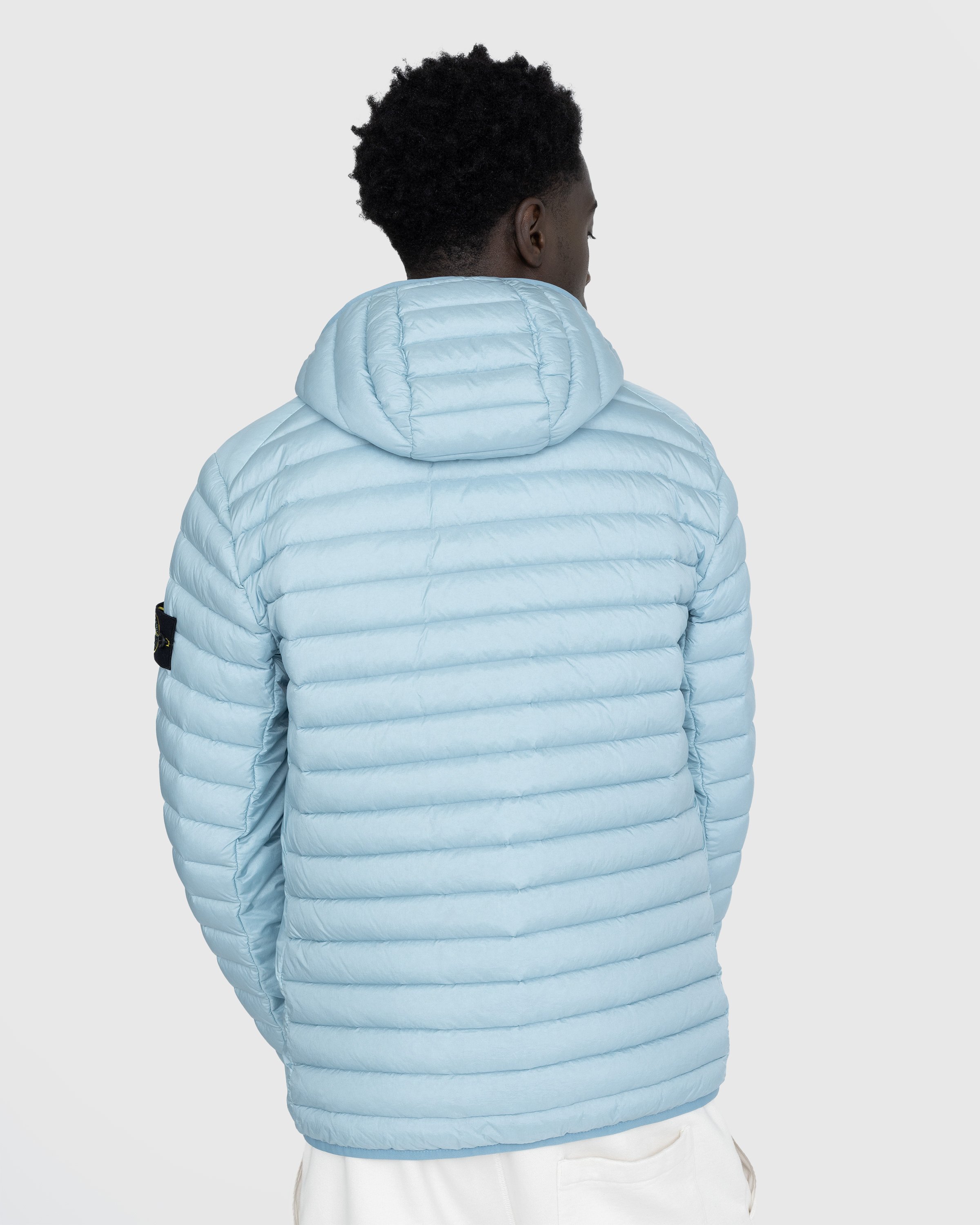 Stone Island - Packable Recycled Nylon Down Jacket Sky Blue - Clothing - Blue - Image 3