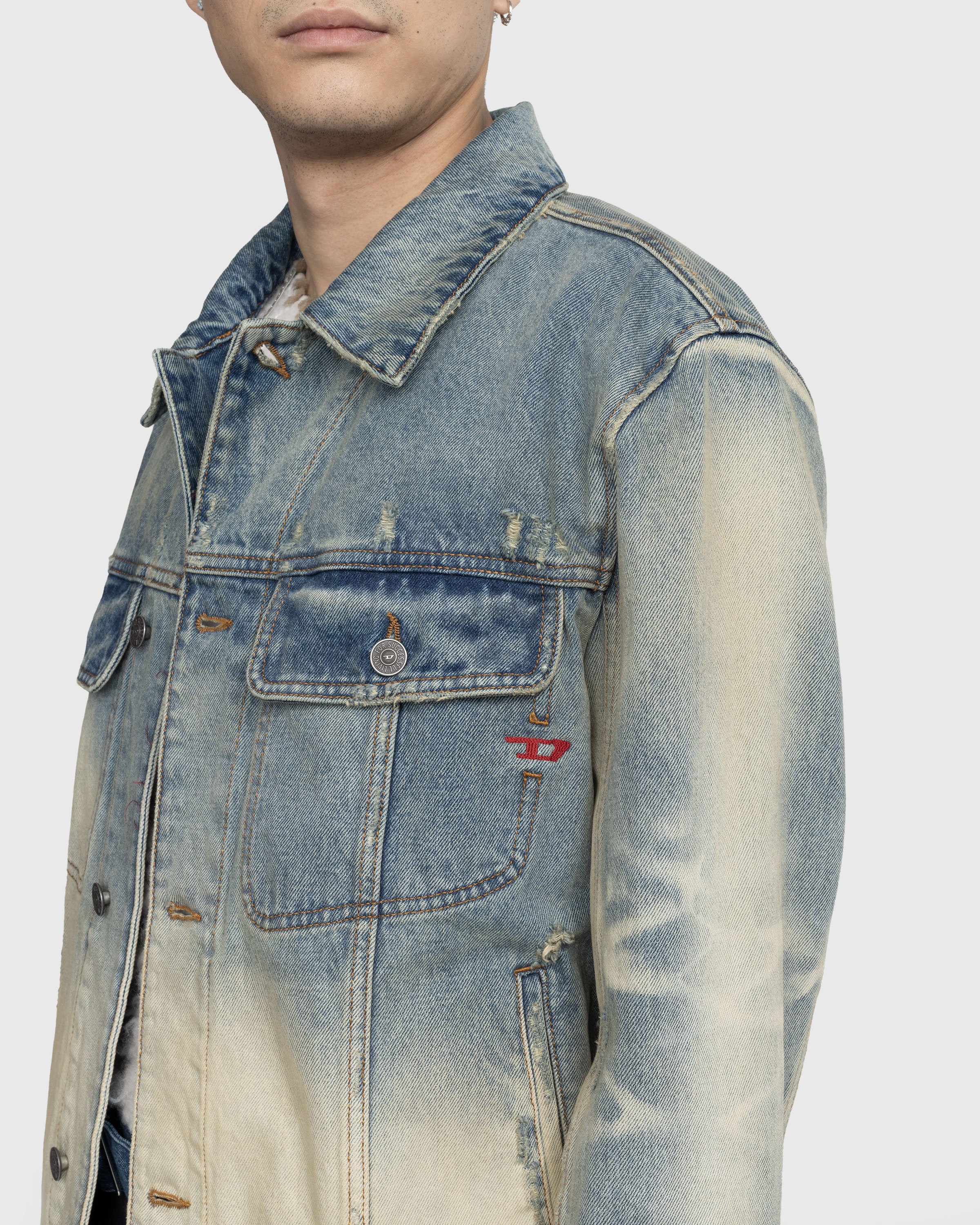 Diesel - D-Barcy Trucker Jacket Blue - Clothing - Blue - Image 5