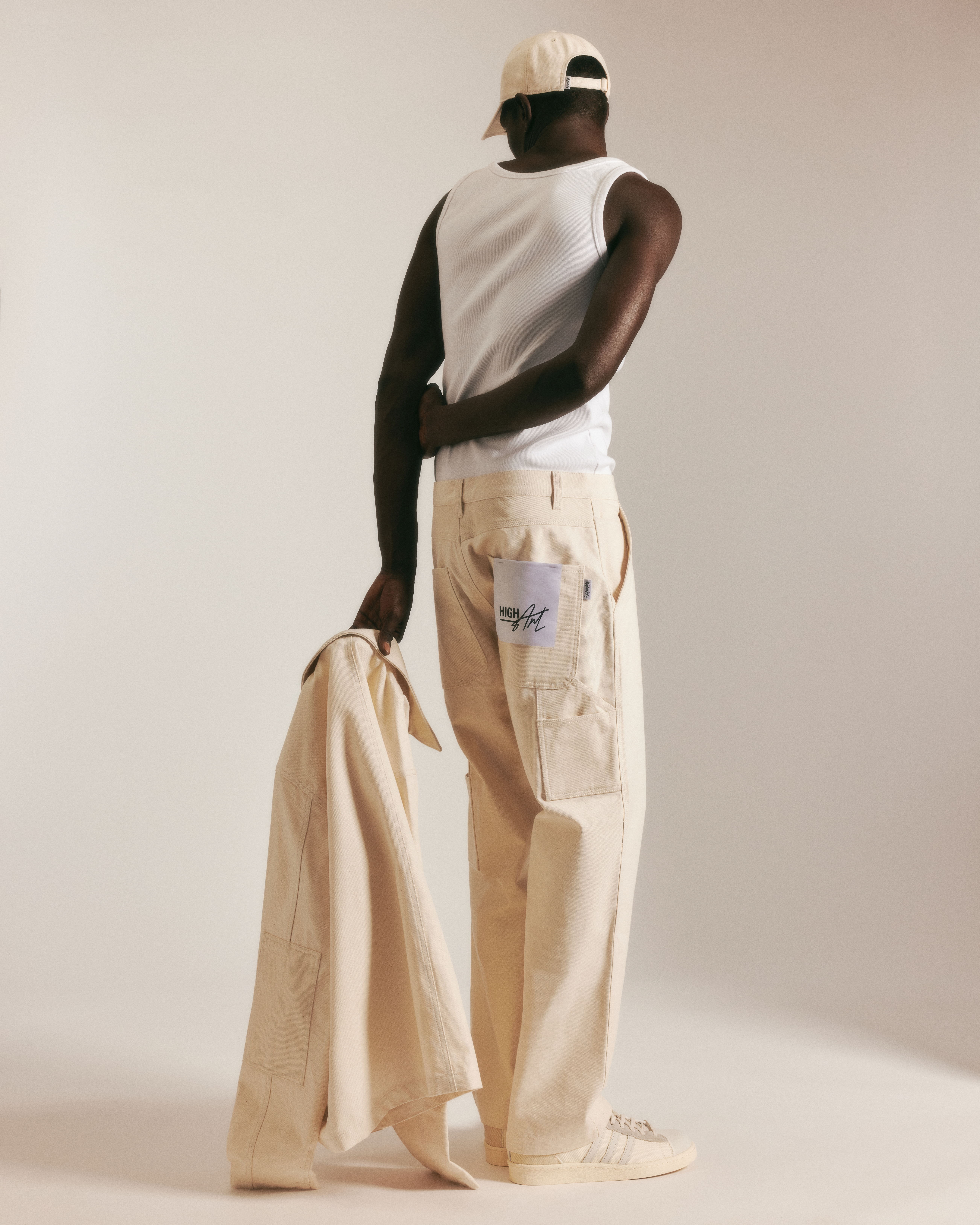 Highsnobiety - HIGHArt Mixed Panel Canvas Painter Pants - Clothing - Beige - Image 9