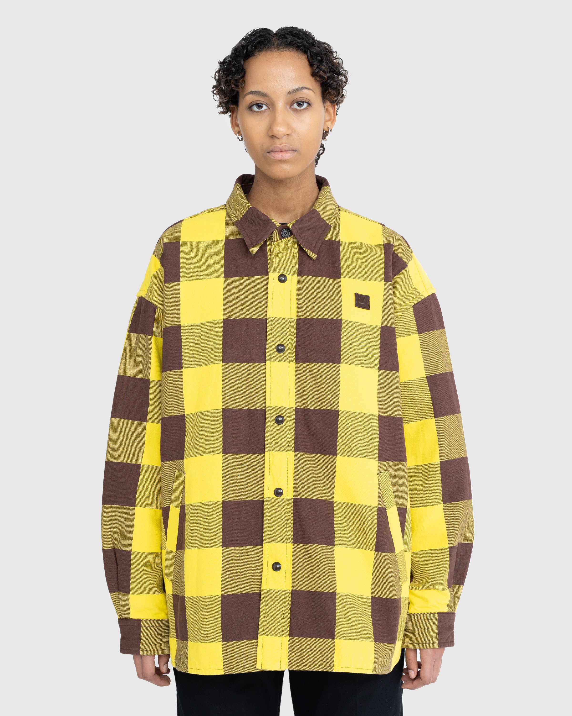 Acne Studios - Check Padded Overshirt - Clothing - Yellow - Image 2