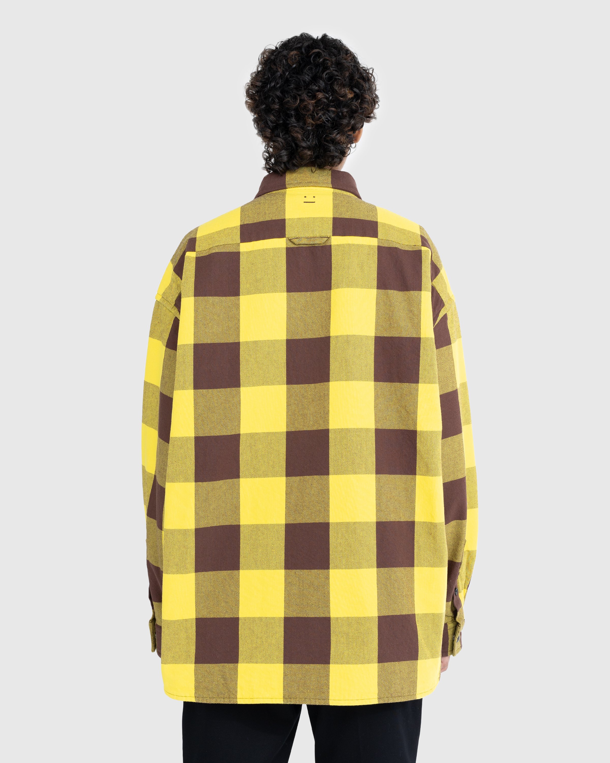 Acne Studios - Check Padded Overshirt - Clothing - Yellow - Image 3