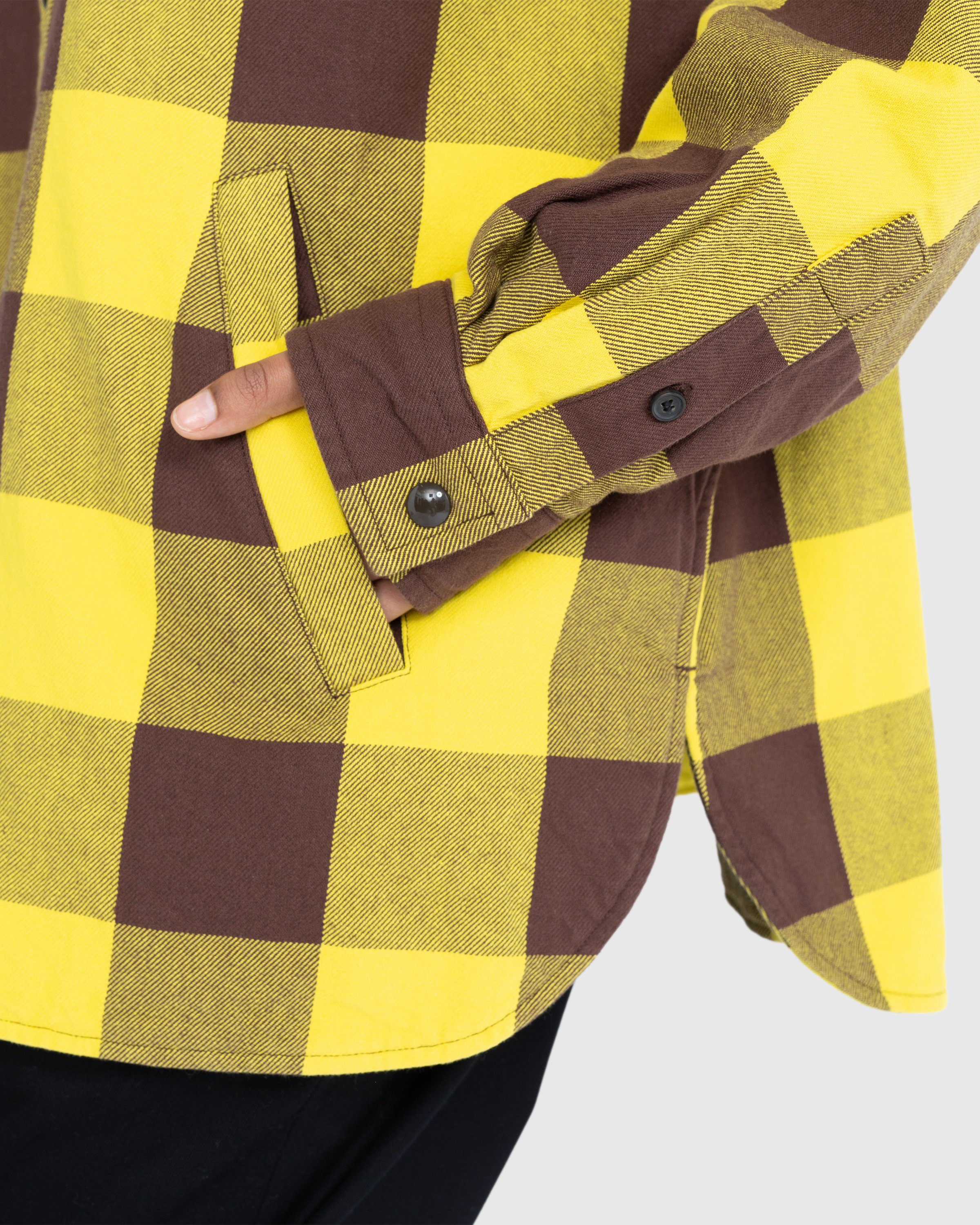 Acne Studios - Check Padded Overshirt - Clothing - Yellow - Image 6