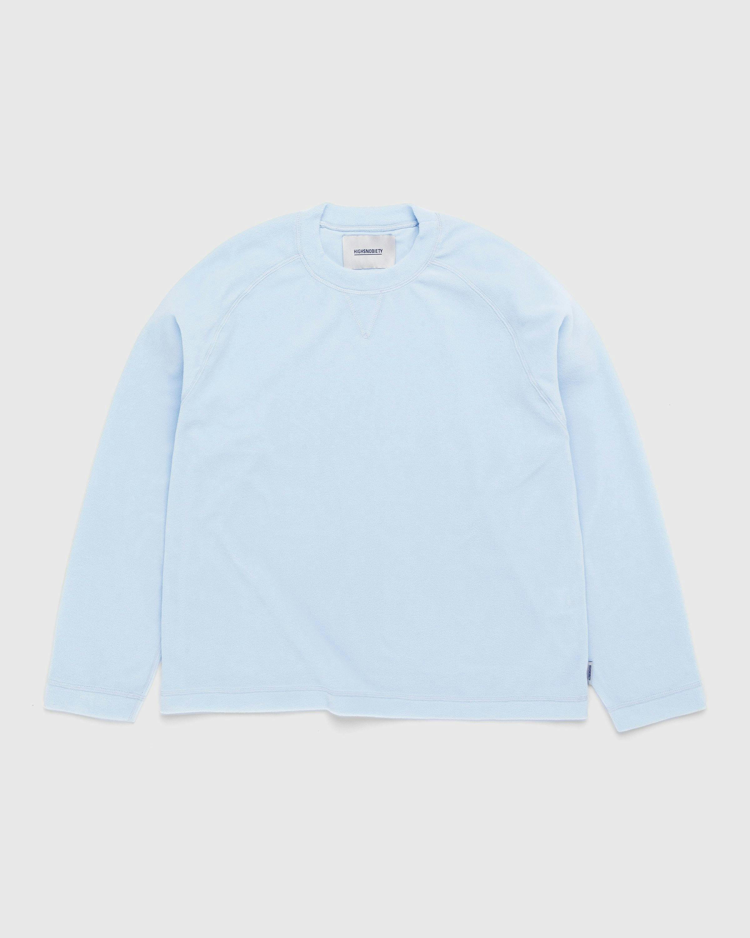 Highsnobiety - Polar Fleece Raglan Sweater Baby Blue - Clothing - Blue - Image 1