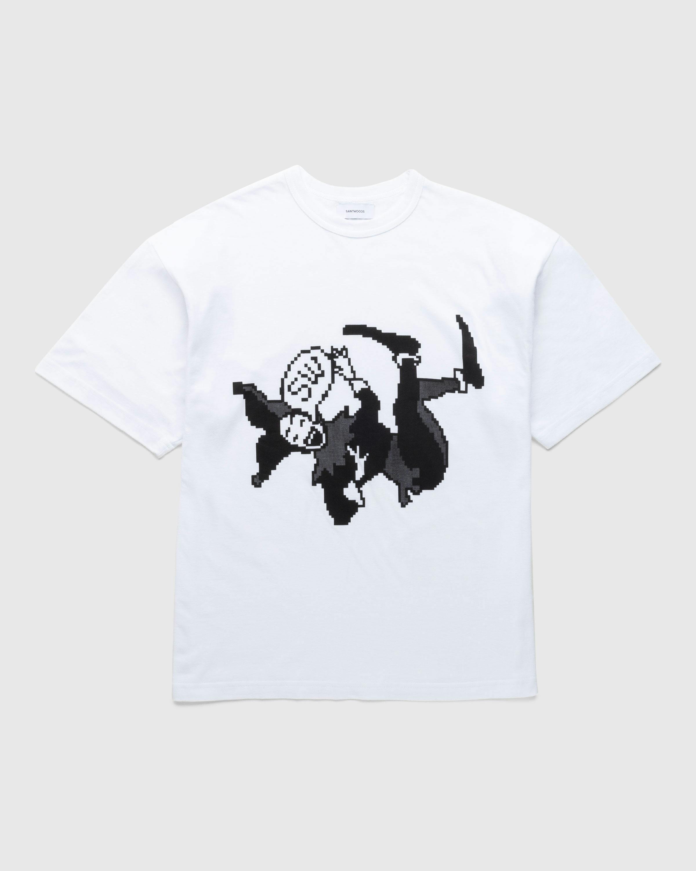 Saintwoods - Big Joke Tee White - Clothing - White - Image 1