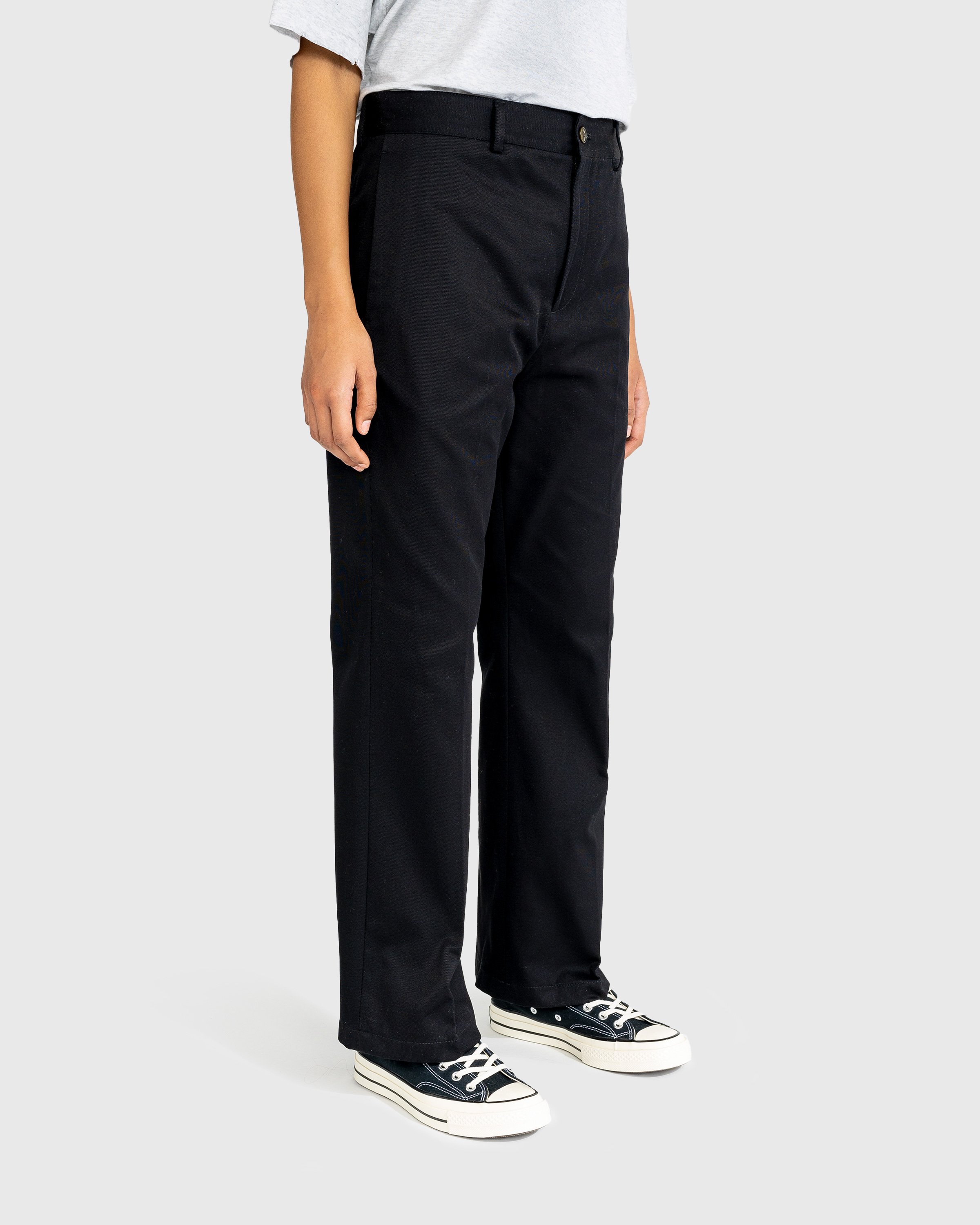 Acne Studios - Wool Blend Tailored Trousers Black - Clothing - Black - Image 4
