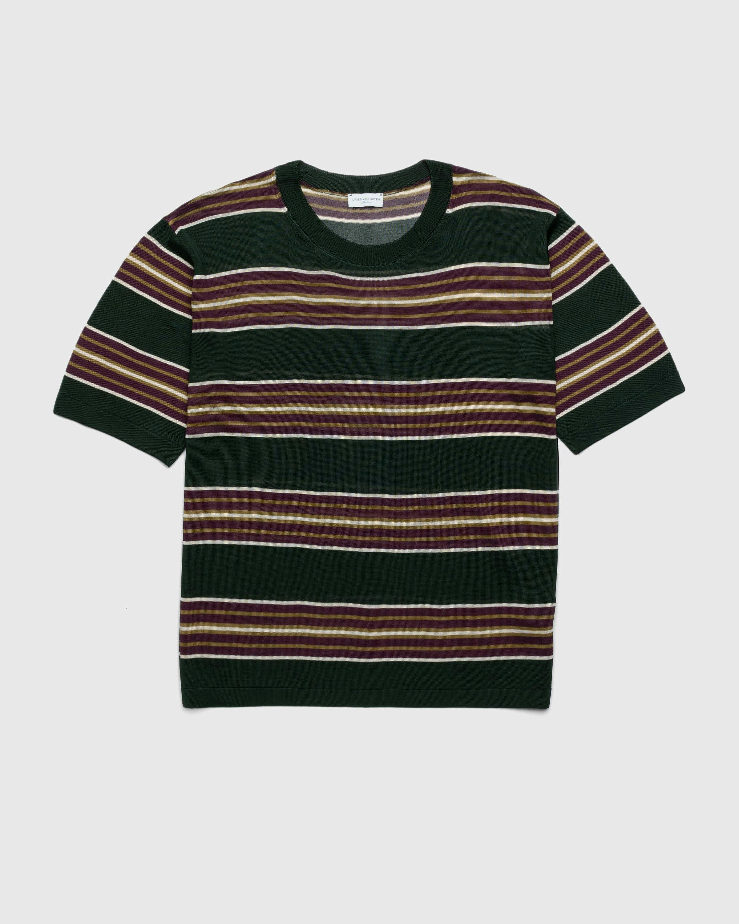 Dries van Noten - Mias Knit T-Shirt Bottle - Clothing - Green - Image 1