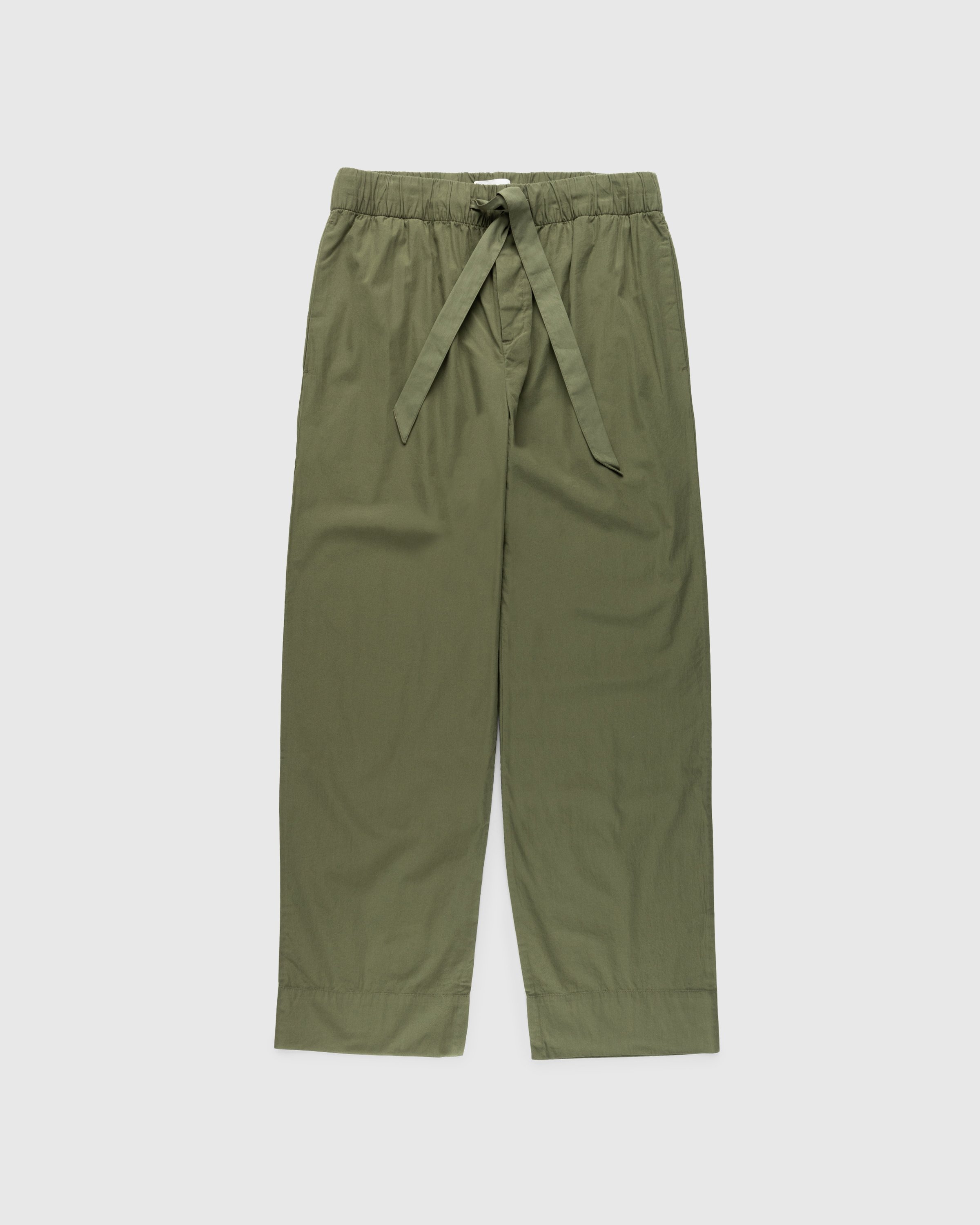 Tekla - Cotton Poplin Pyjamas Pants Willow - Clothing - Green - Image 1