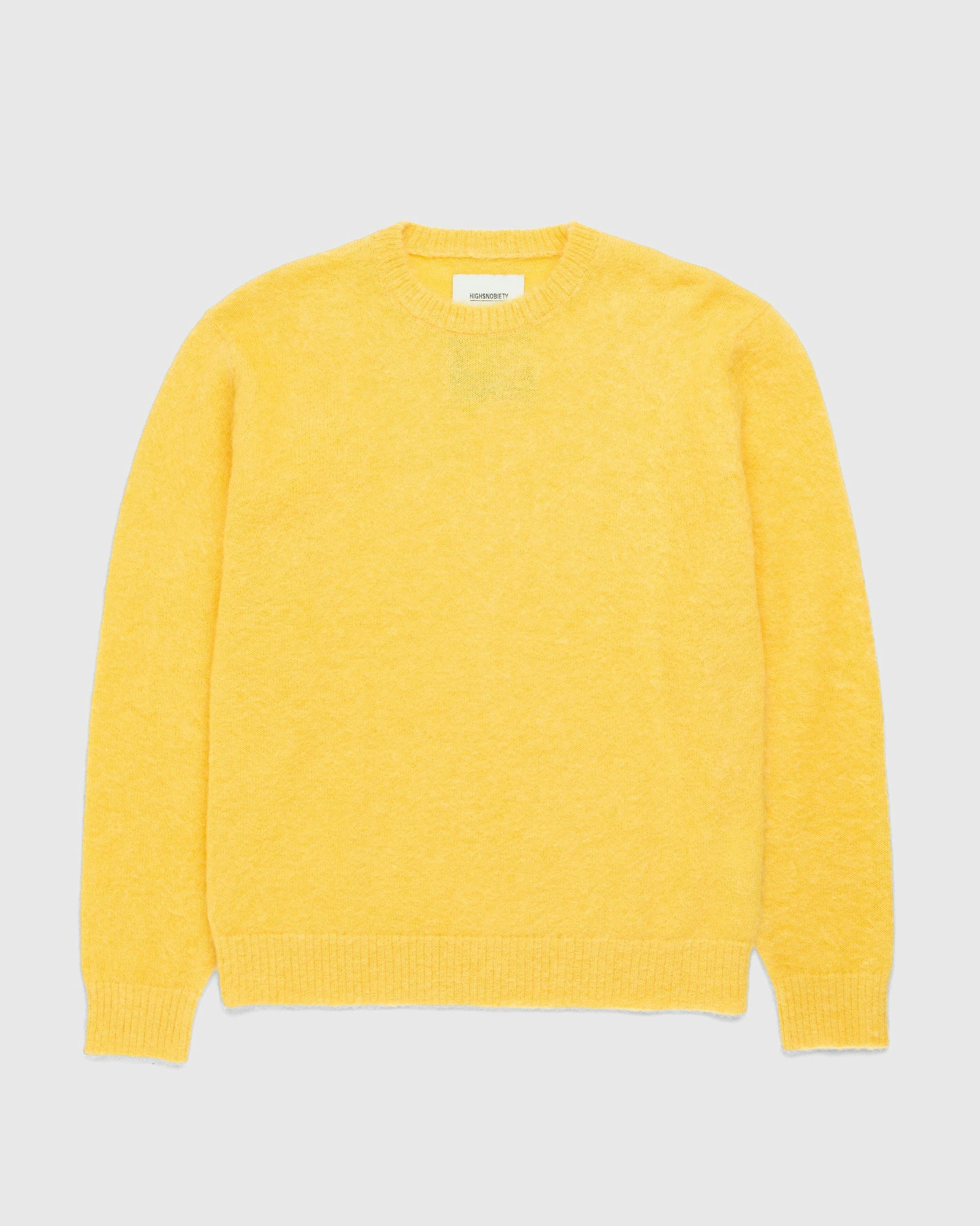 Highsnobiety - Light Alpaca Crew Sweater Yellow - Clothing - Yellow - Image 1