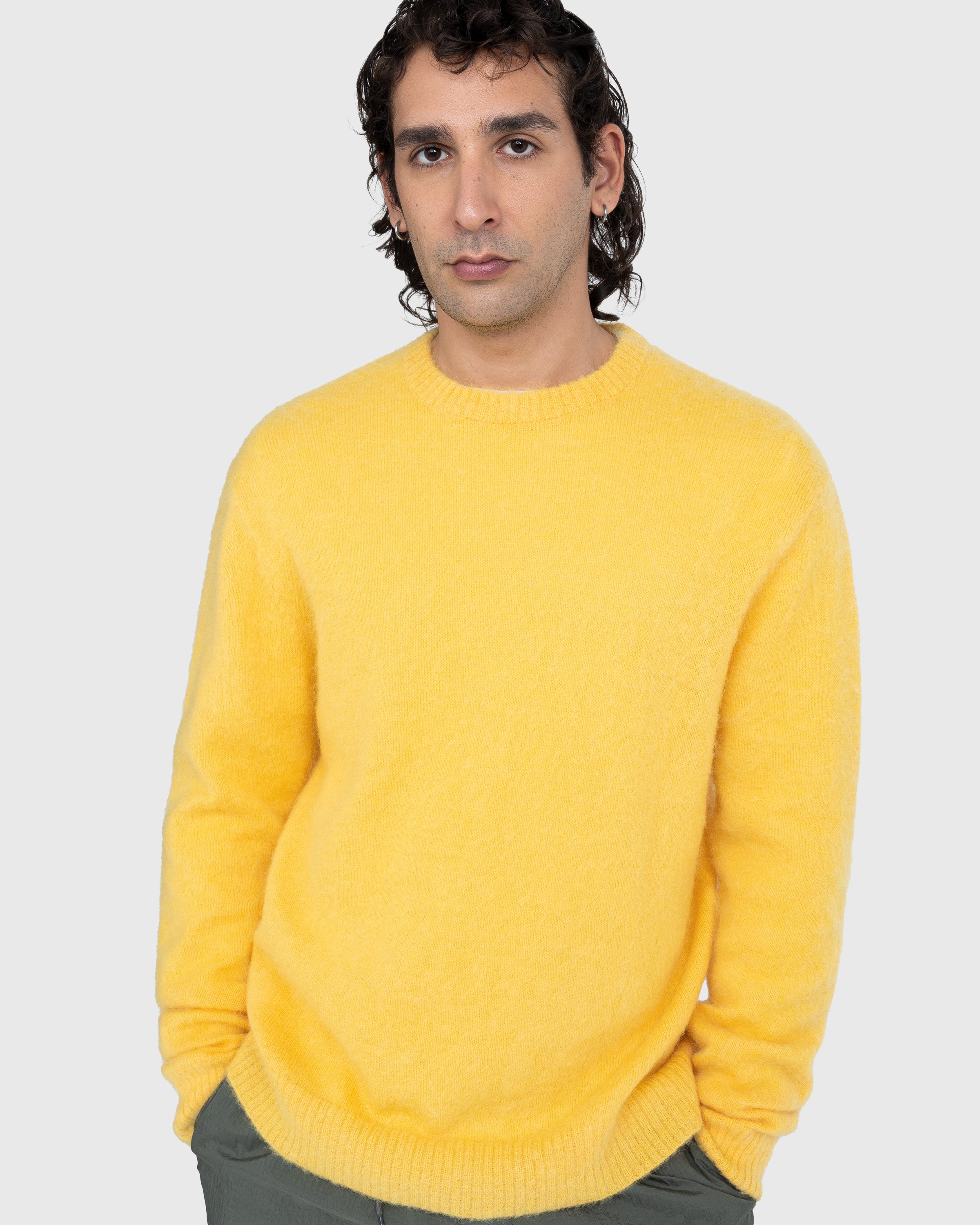 Highsnobiety - Light Alpaca Crew Sweater Yellow - Clothing - Yellow - Image 5