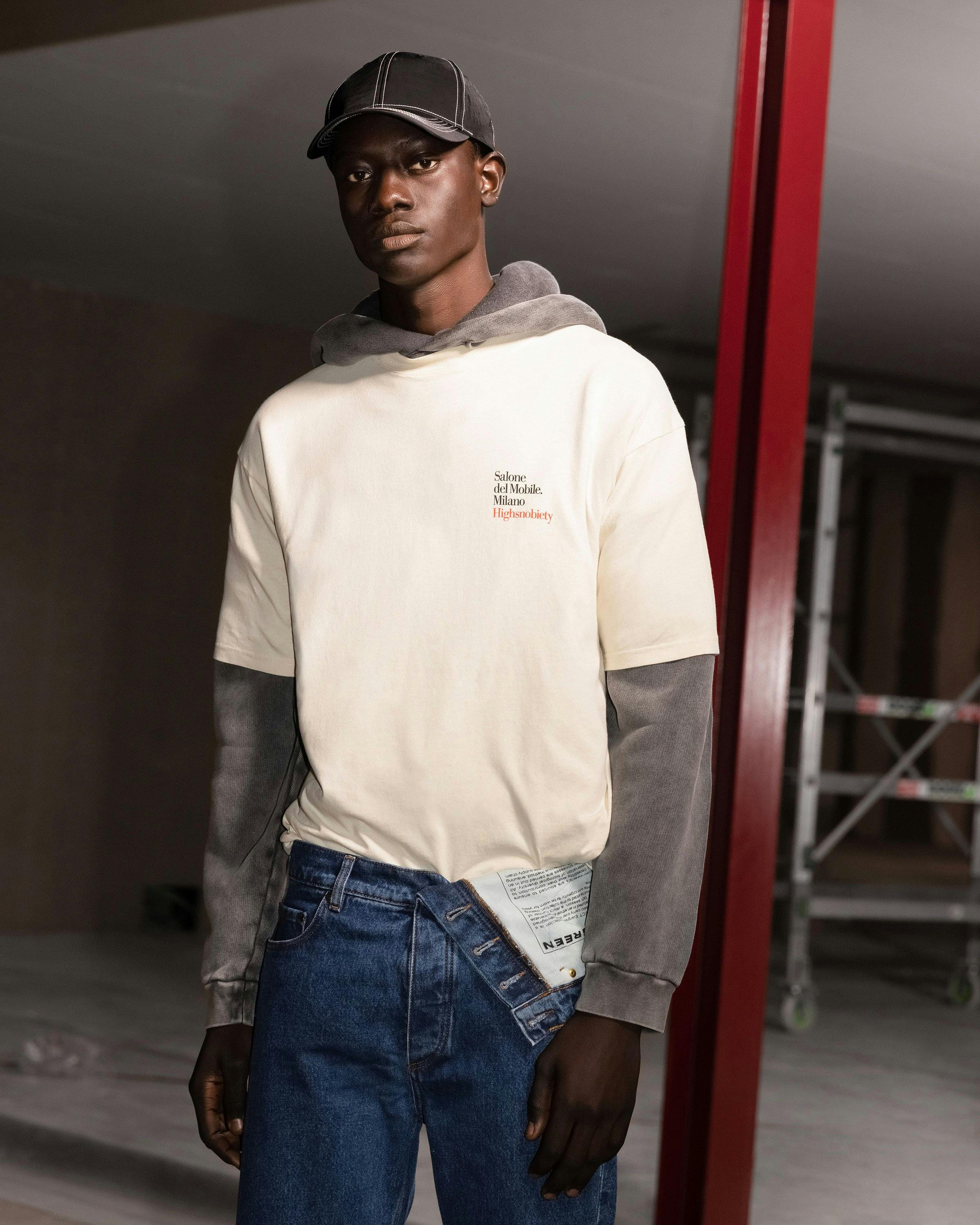 Salone del Mobile x Highsnobiety - Logo T-Shirt Eggshell - Clothing - Beige - Image 3