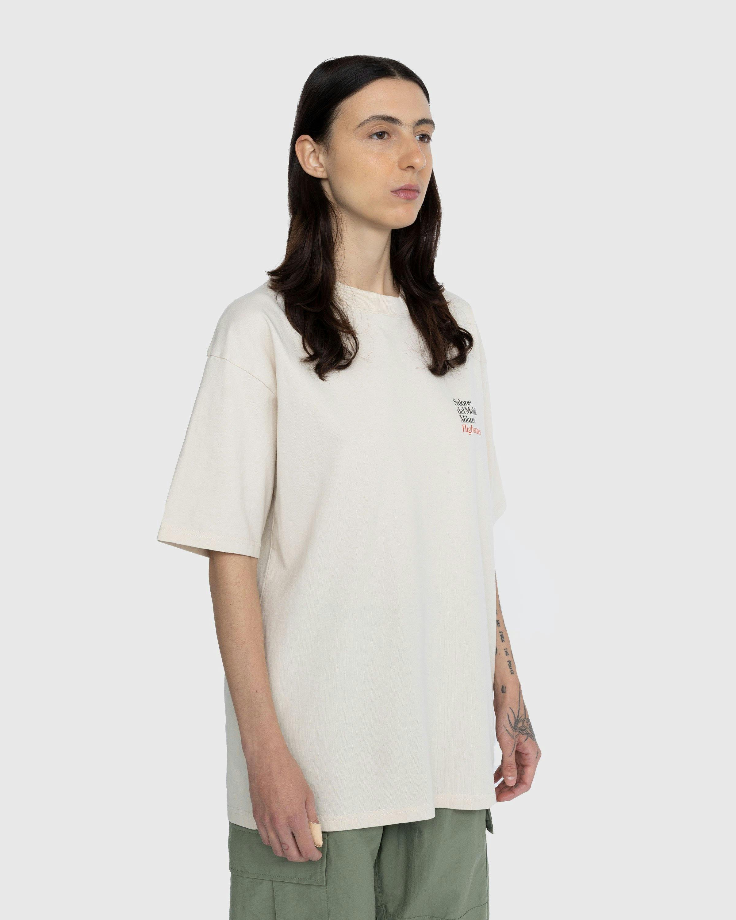 Salone del Mobile x Highsnobiety - Logo T-Shirt Eggshell - Clothing - Beige - Image 8