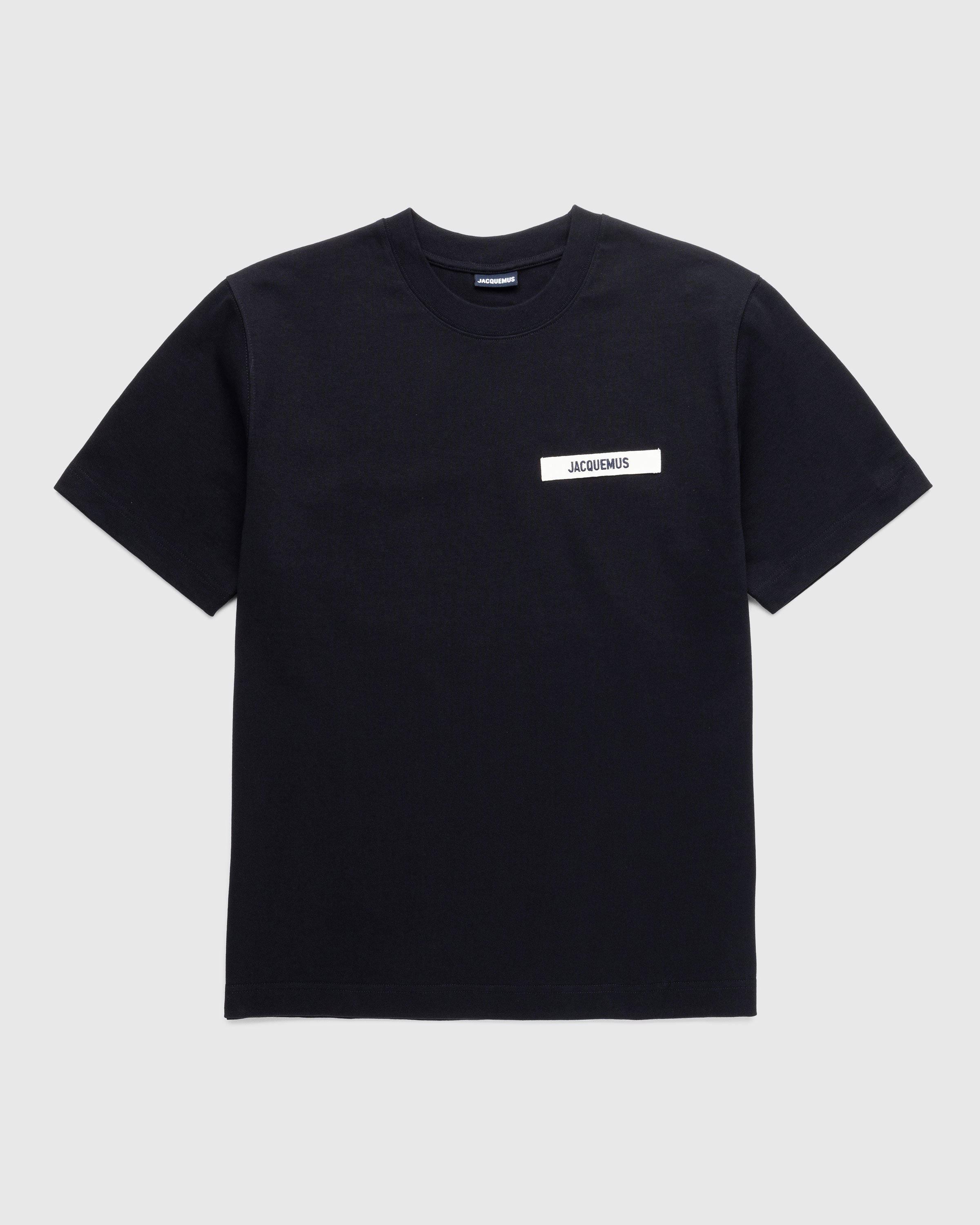 JACQUEMUS - Le T-Shirt Gros Grain Black - Clothing - Black - Image 1