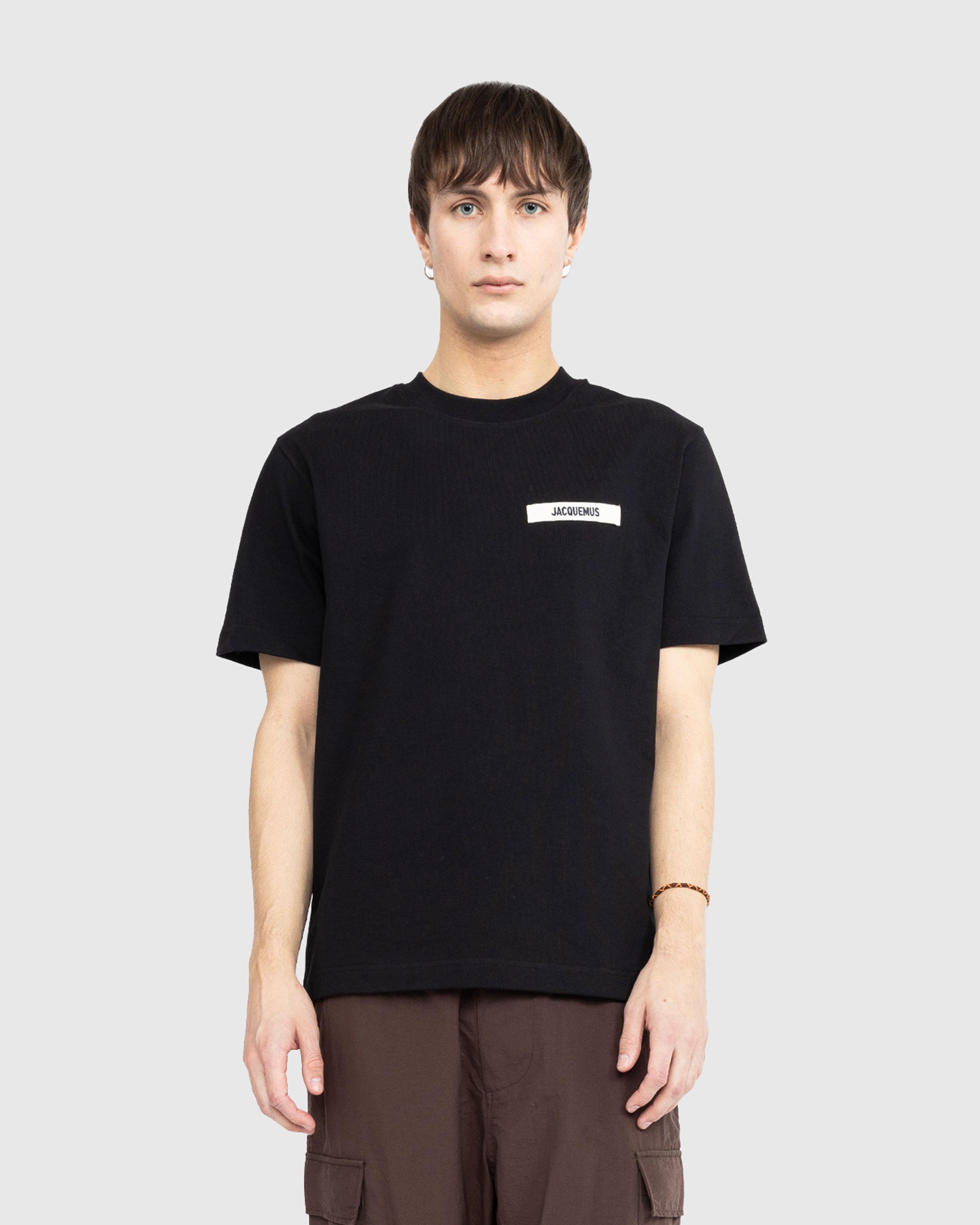 JACQUEMUS - Le T-Shirt Gros Grain Black - Clothing - Black - Image 2
