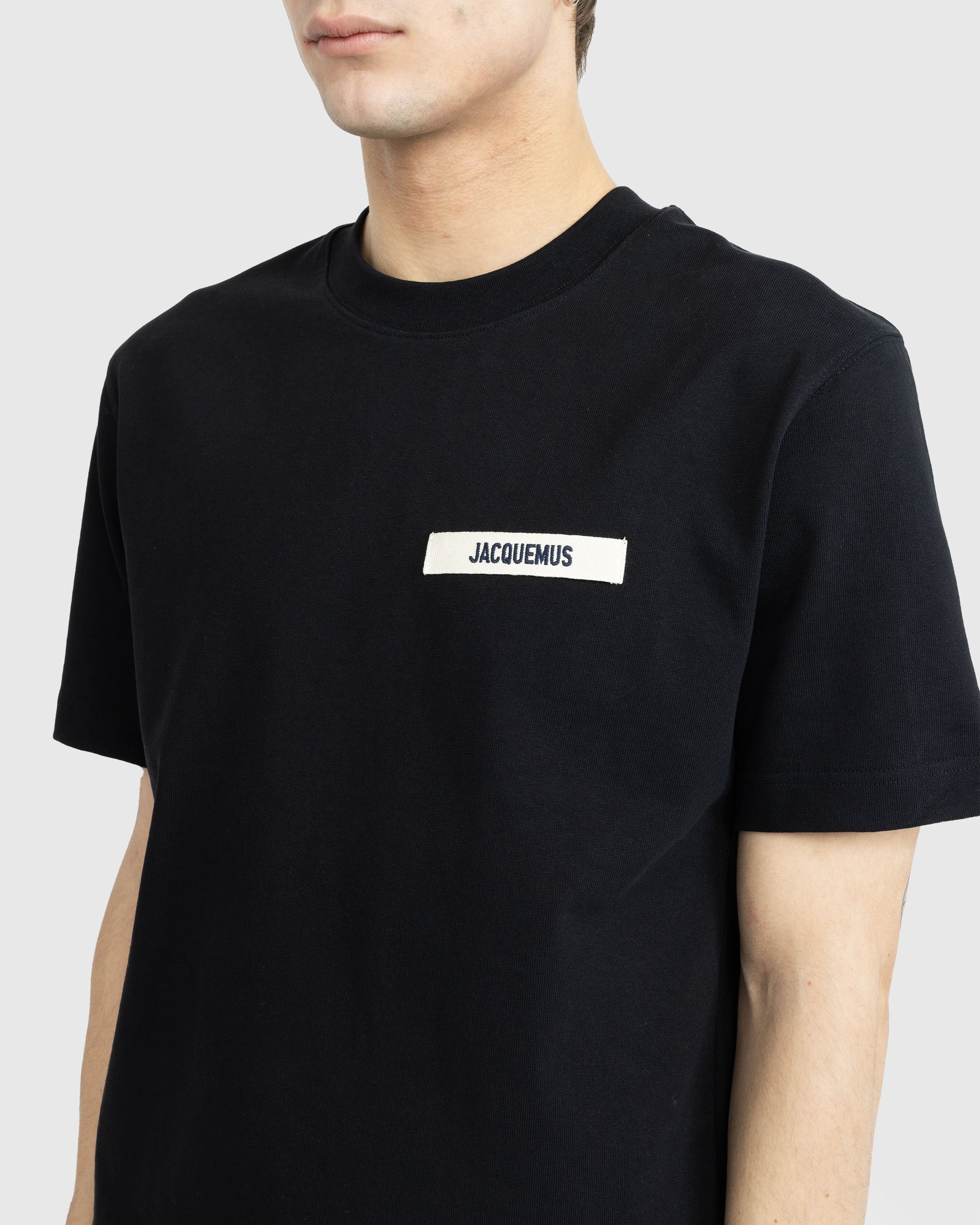 JACQUEMUS - Le T-Shirt Gros Grain Black - Clothing - Black - Image 5