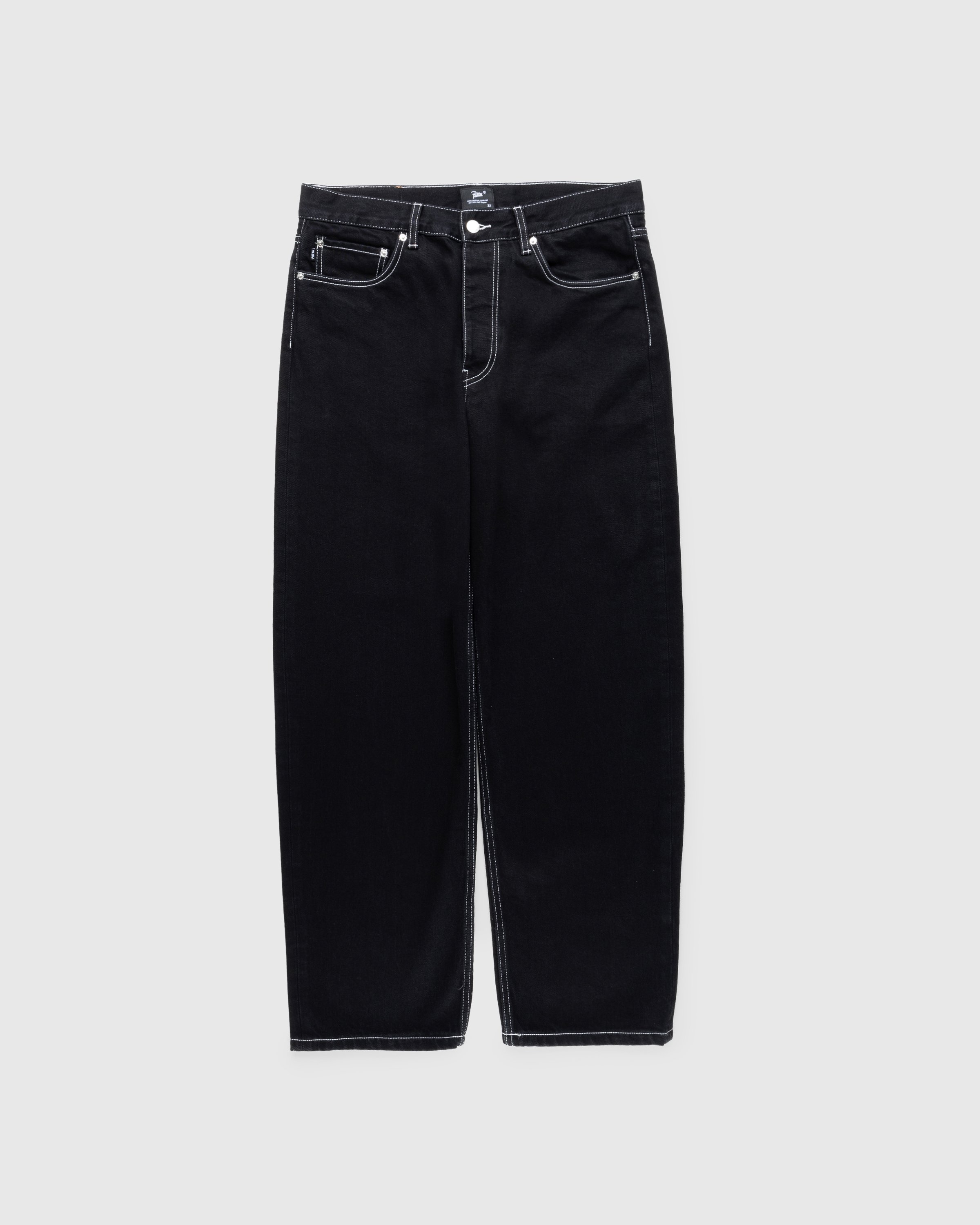 Patta - Contrast Stitch Loose Denim Pants Black - Clothing - Black - Image 1