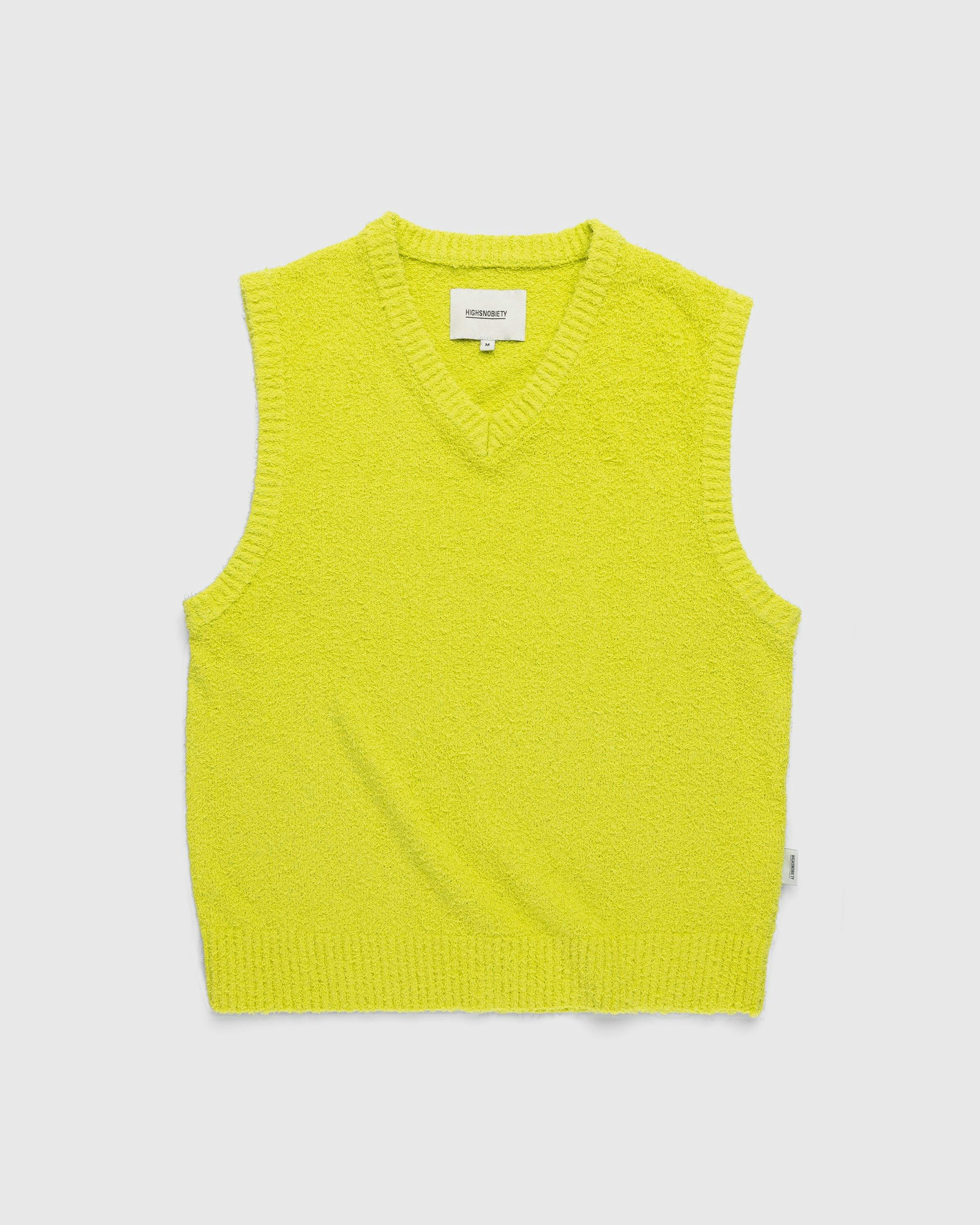 Highsnobiety - V-Neck Sweater Vest Yellow - Clothing - Yellow - Image 1