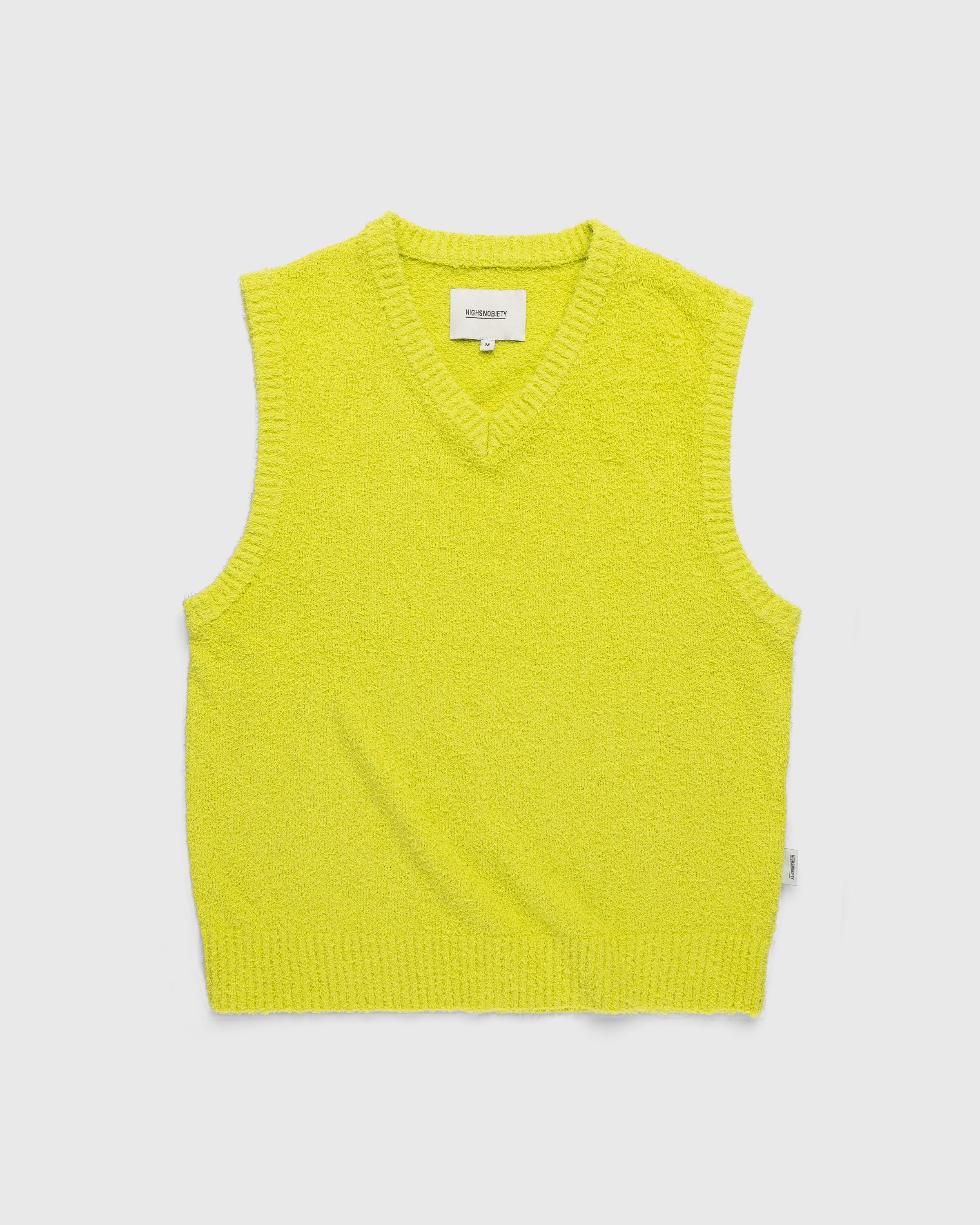 Highsnobiety - V-Neck Sweater Vest Yellow - Clothing - Yellow - Image 1
