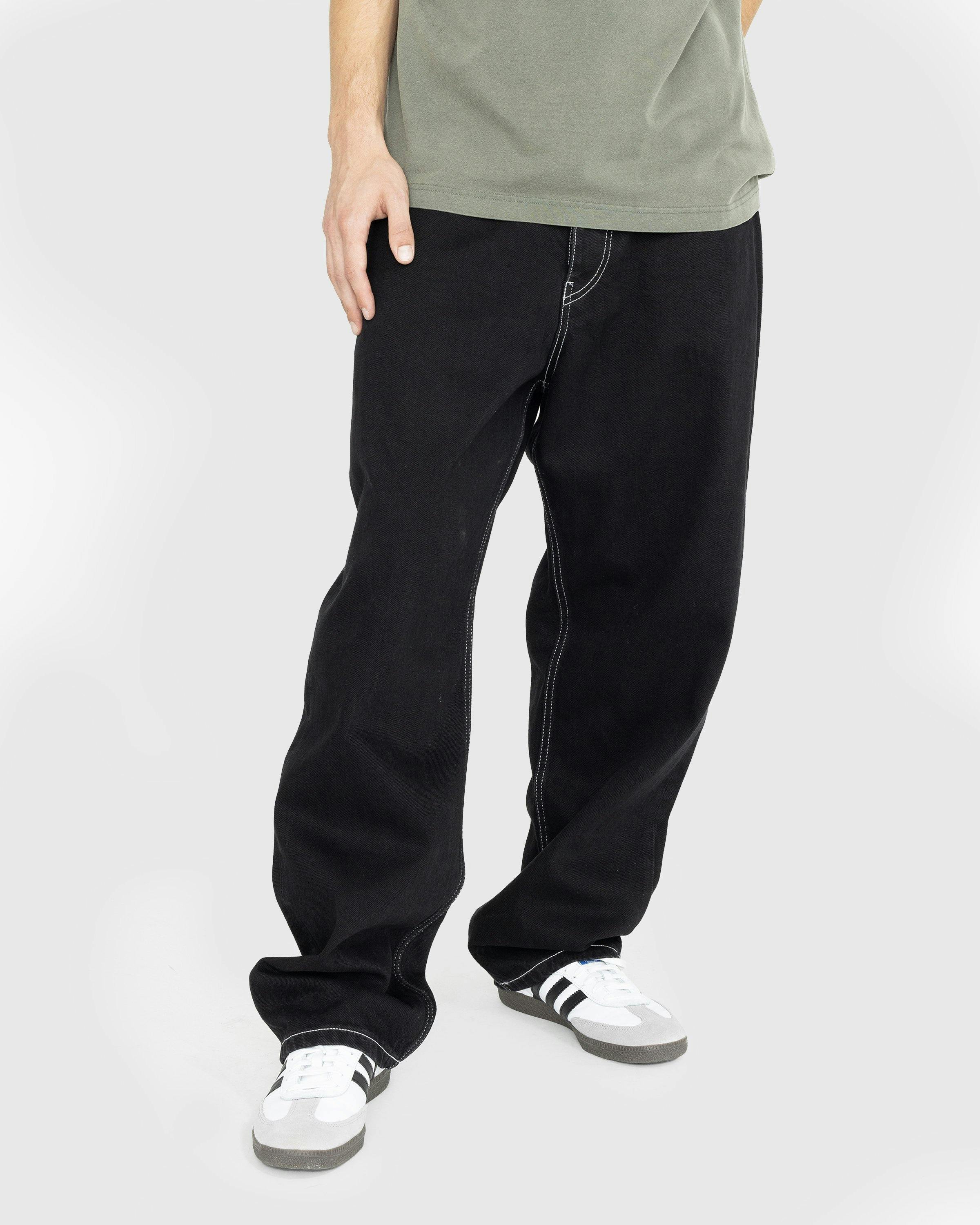 Patta - Contrast Stitch Loose Denim Pants Black - Clothing - Black - Image 2