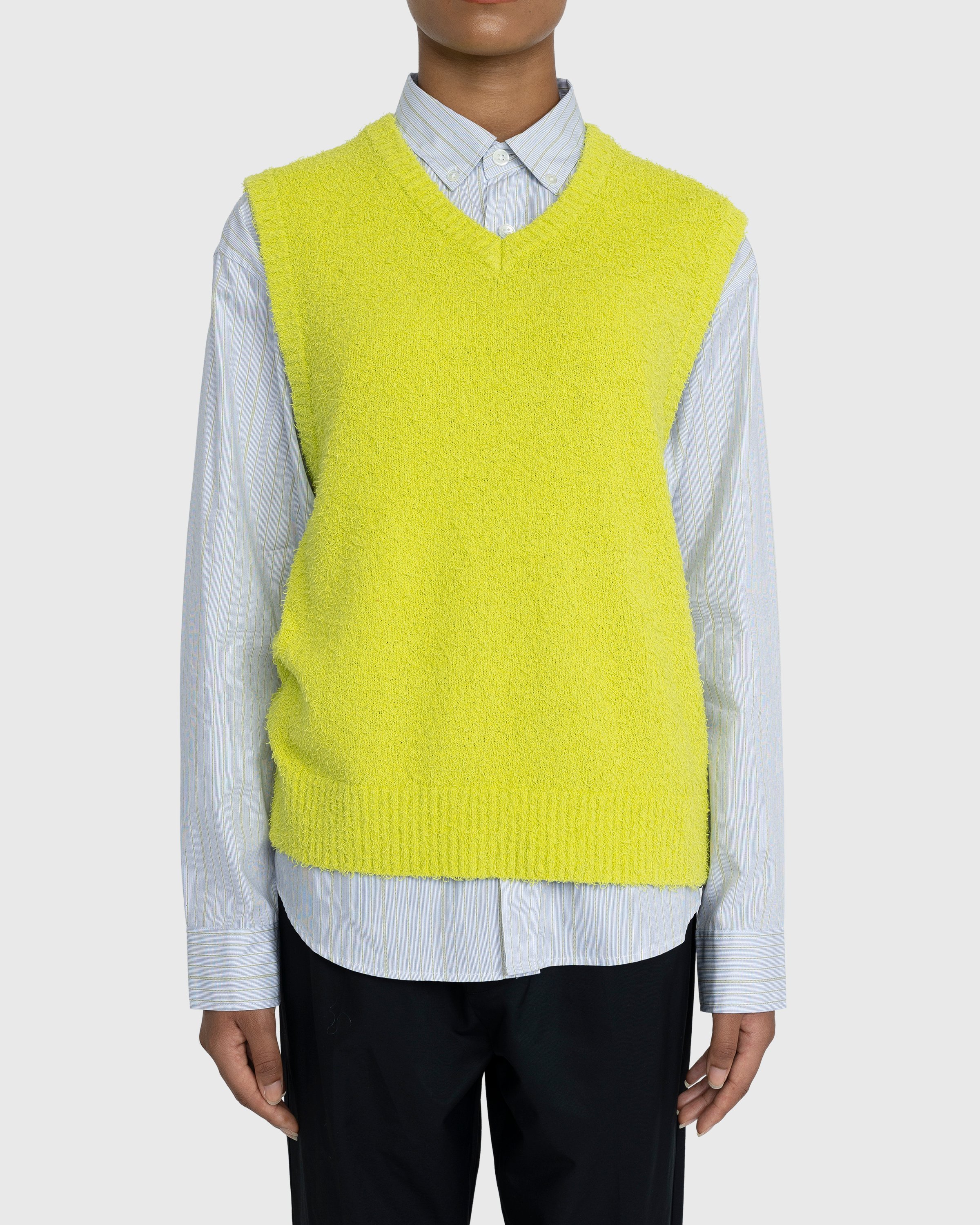Highsnobiety - V-Neck Sweater Vest Yellow - Clothing - Yellow - Image 2