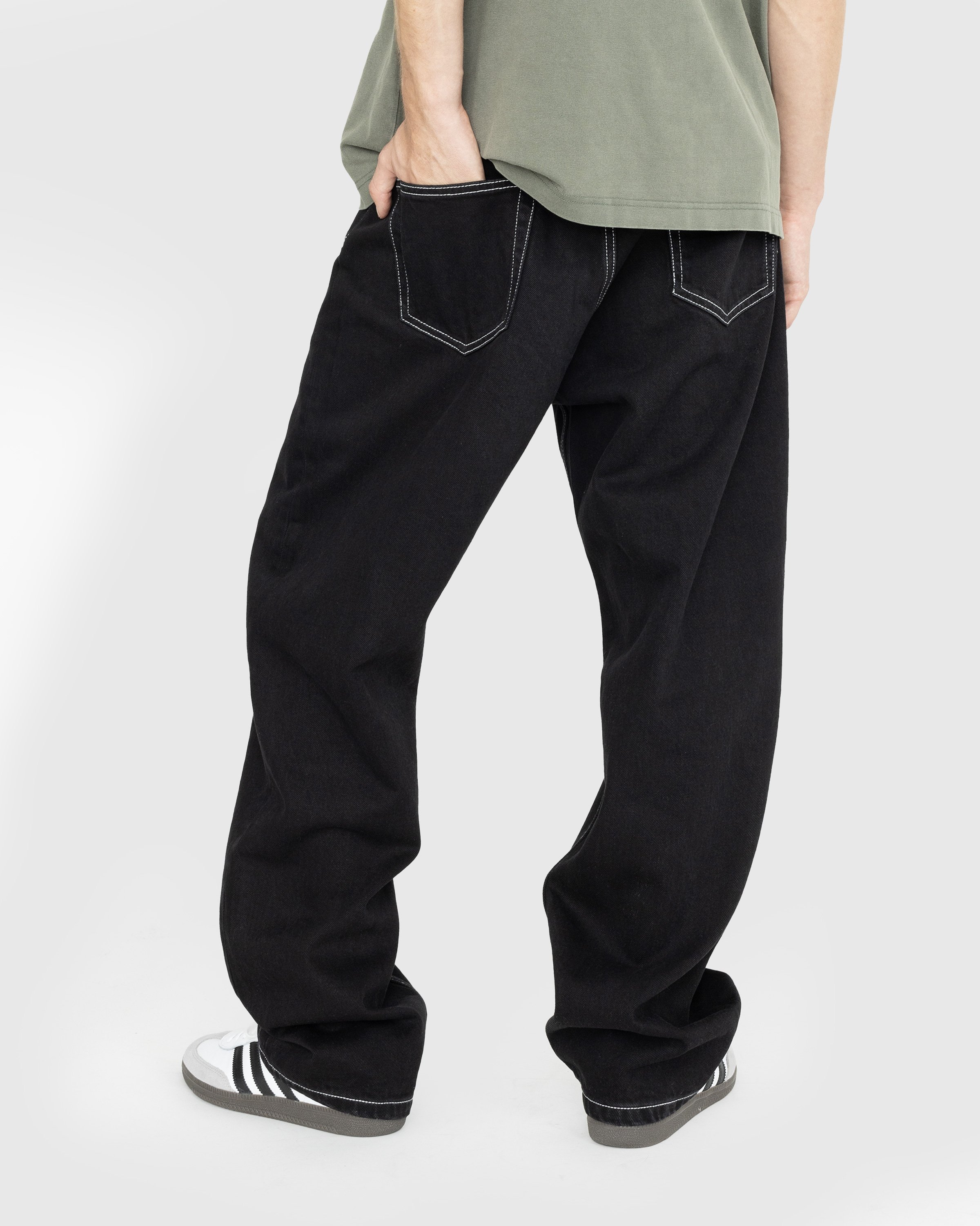 Patta - Contrast Stitch Loose Denim Pants Black - Clothing - Black - Image 3
