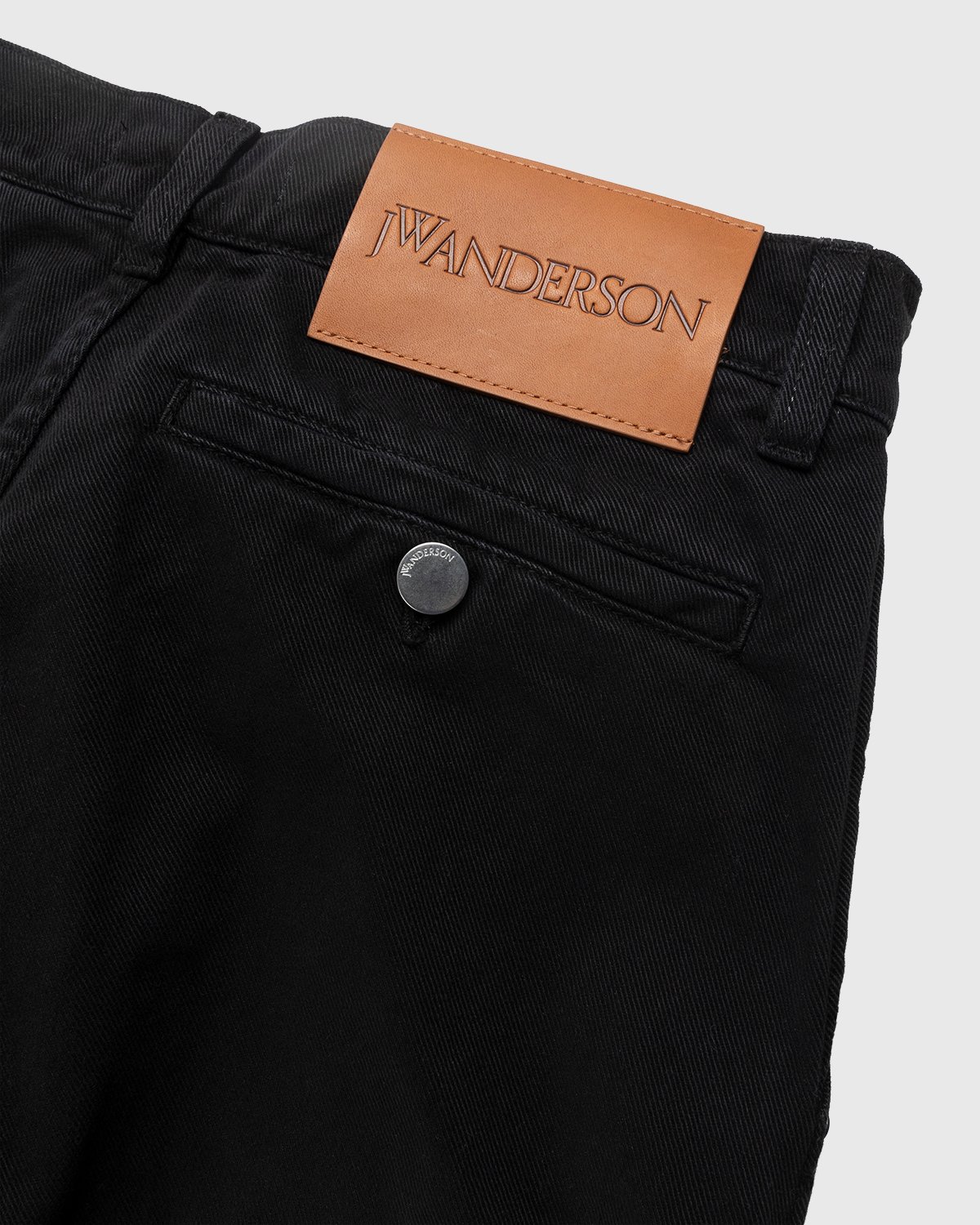 J.W. Anderson - Logo Grid Cuff Wide Leg Jeans Black - Clothing - Black - Image 3