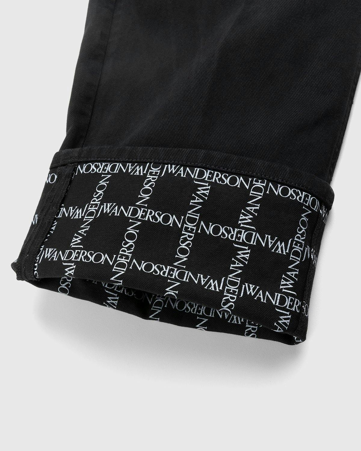 J.W. Anderson – Logo Grid Cuff Wide Leg Jeans Black | Highsnobiety Shop