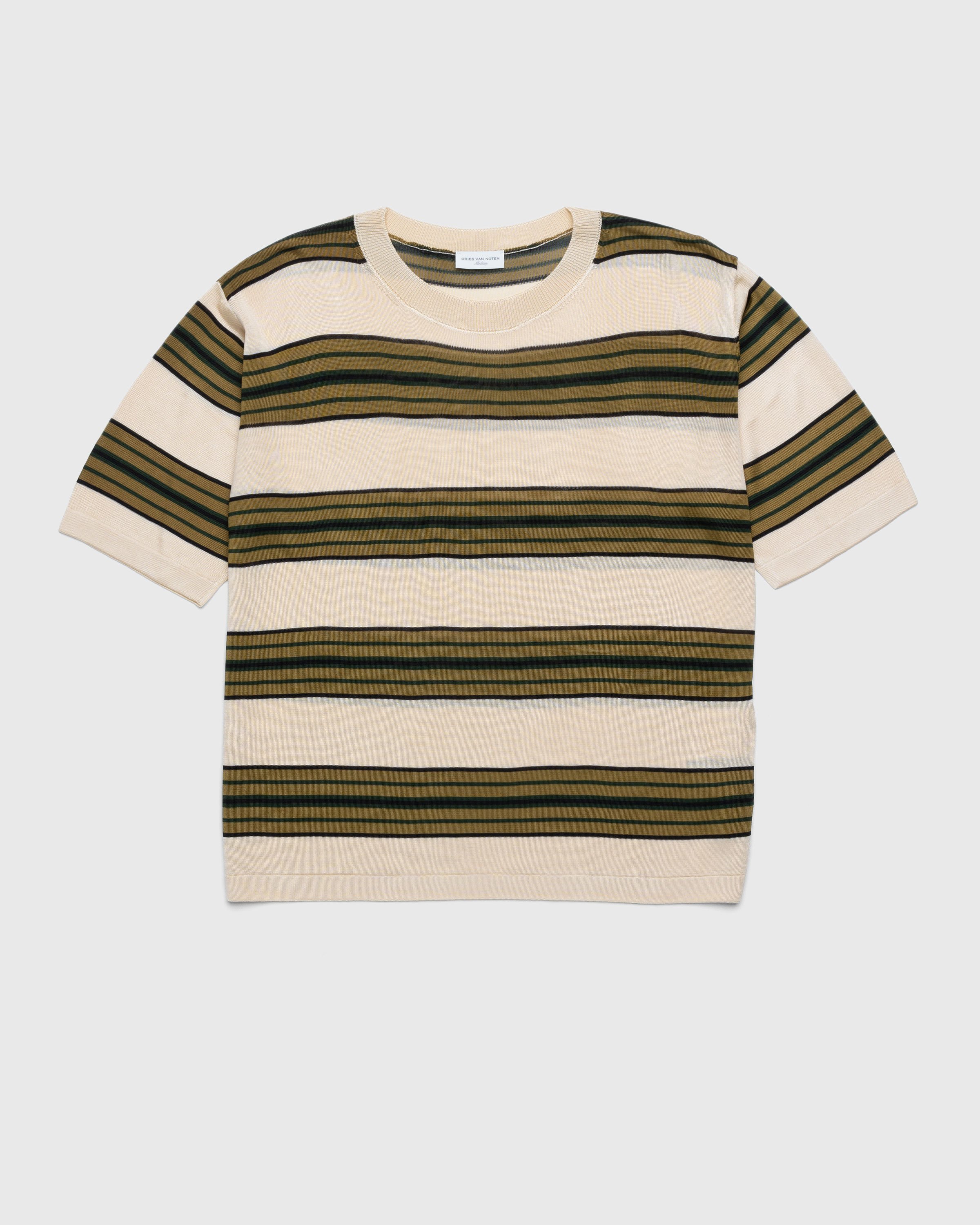 Dries van Noten - Mias Knit T-Shirt Vanille - Clothing - Beige - Image 1