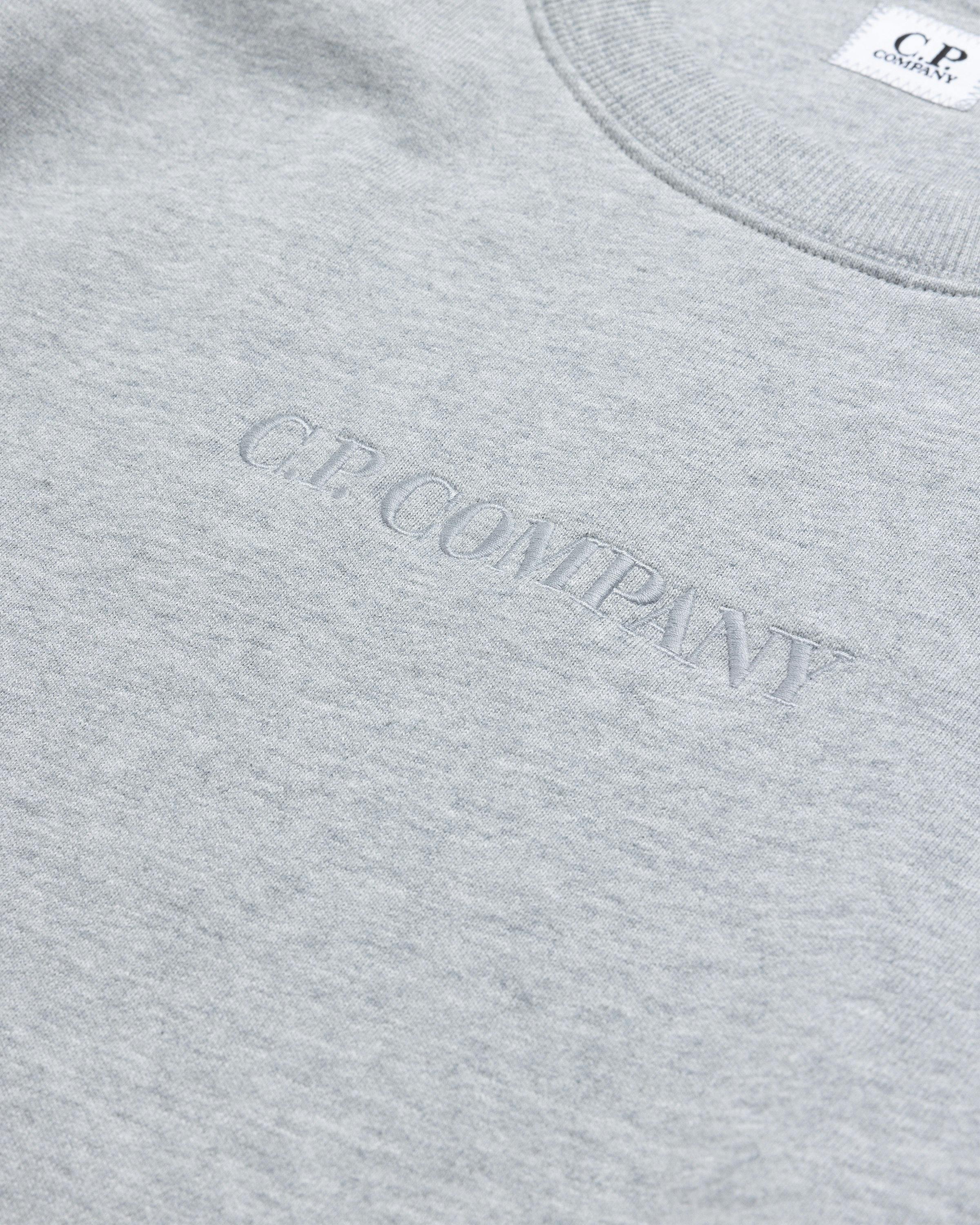 C.P. Company - Diagonal Raised Fleece Logo Sweatshirt Grey - Clothing - Grey - Image 5