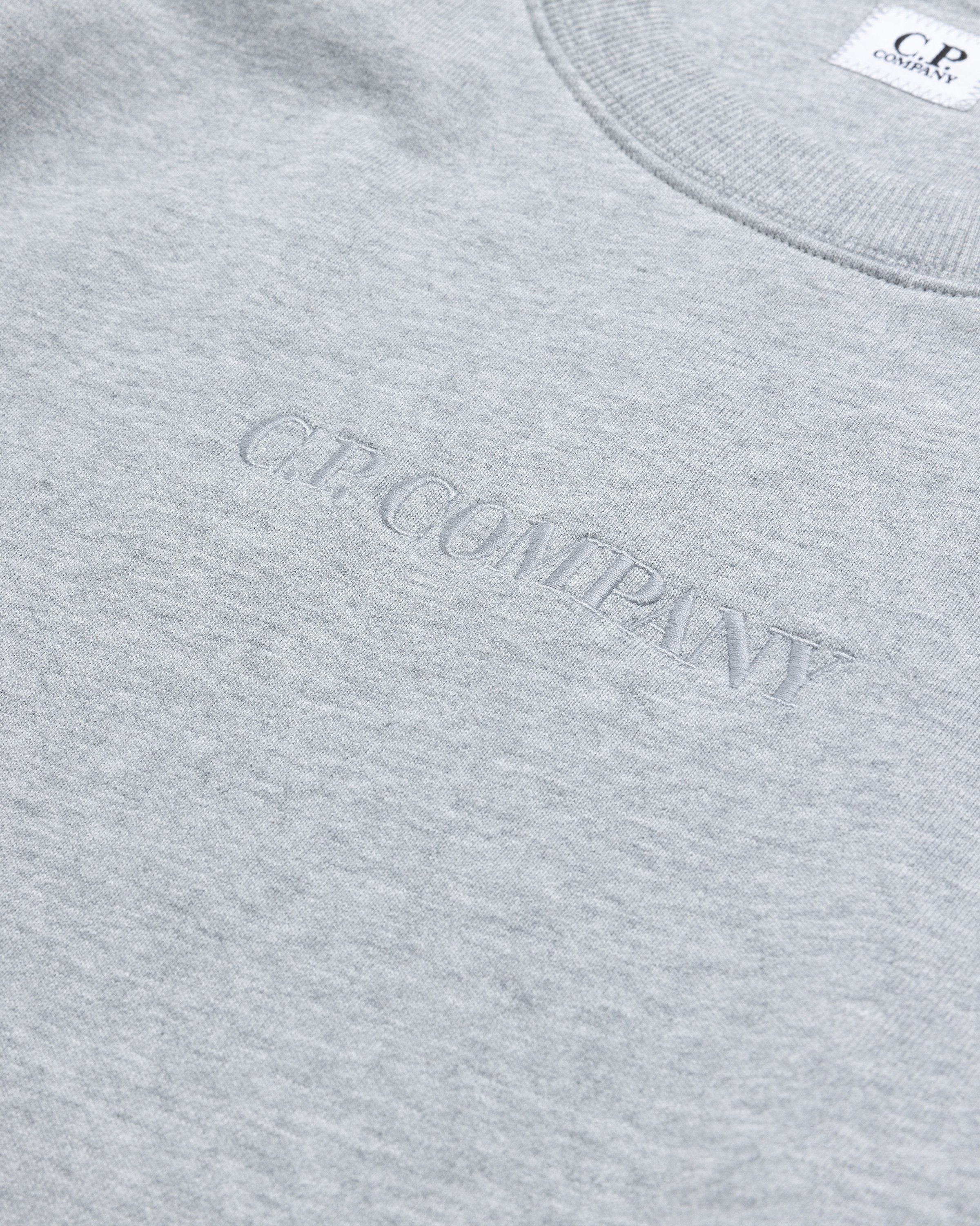 C.P. Company - Diagonal Raised Fleece Logo Sweatshirt Grey - Clothing - Grey - Image 5