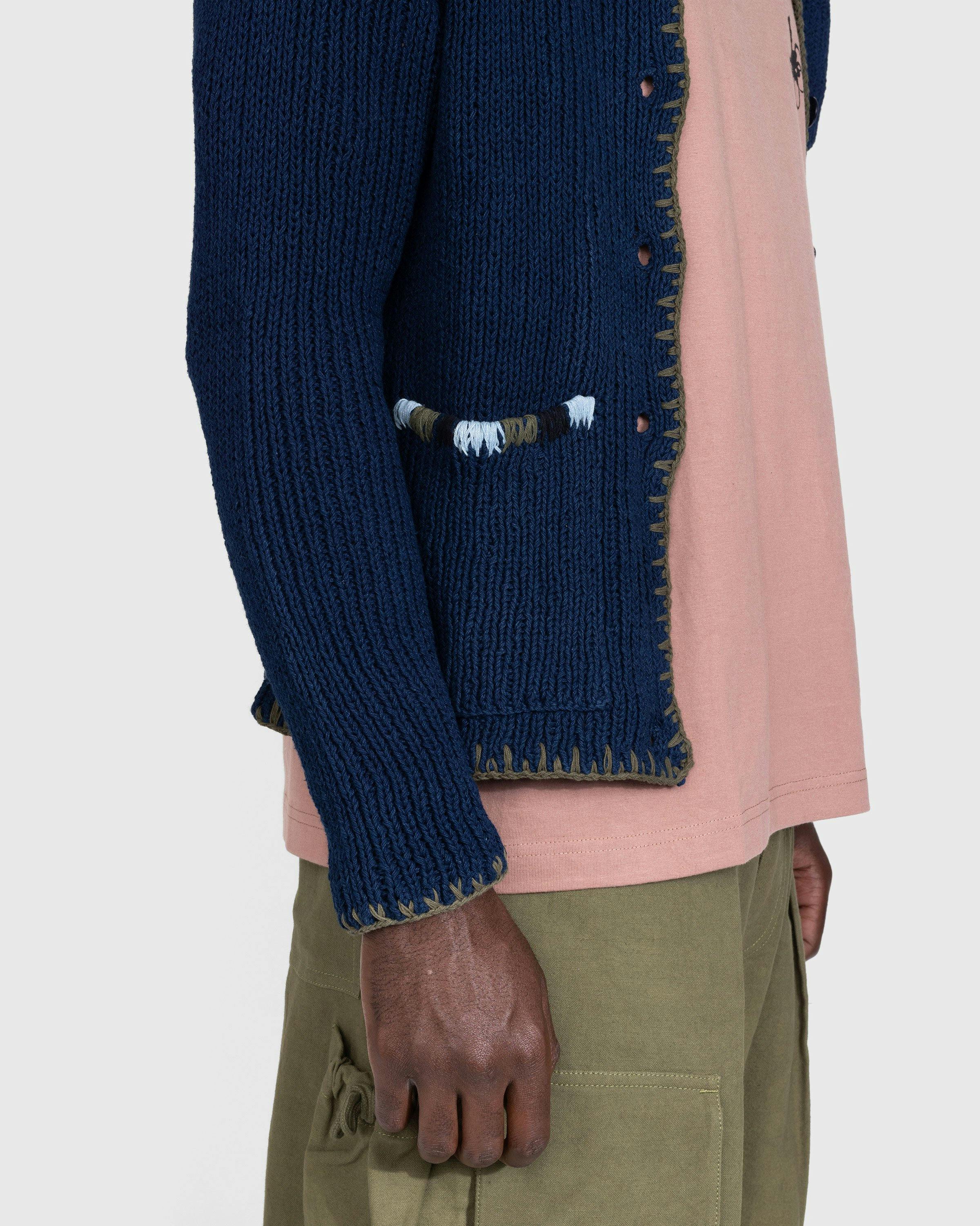 Story mfg. - Grandad Cardigan Indigo - Clothing - Blue - Image 4