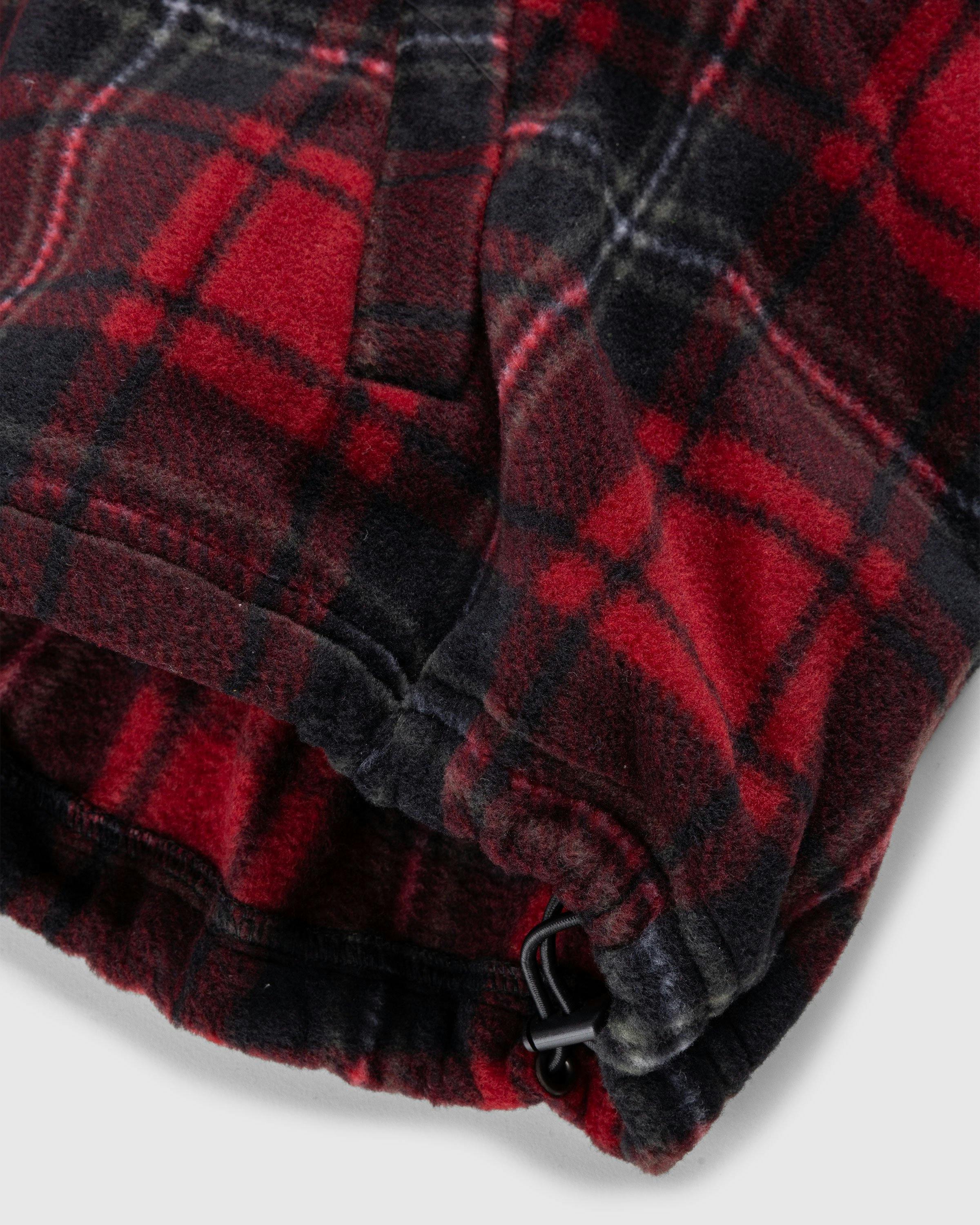 Patta - Tartan Fleece Hooded Overshirt Biking Red - Clothing - Red - Image 5