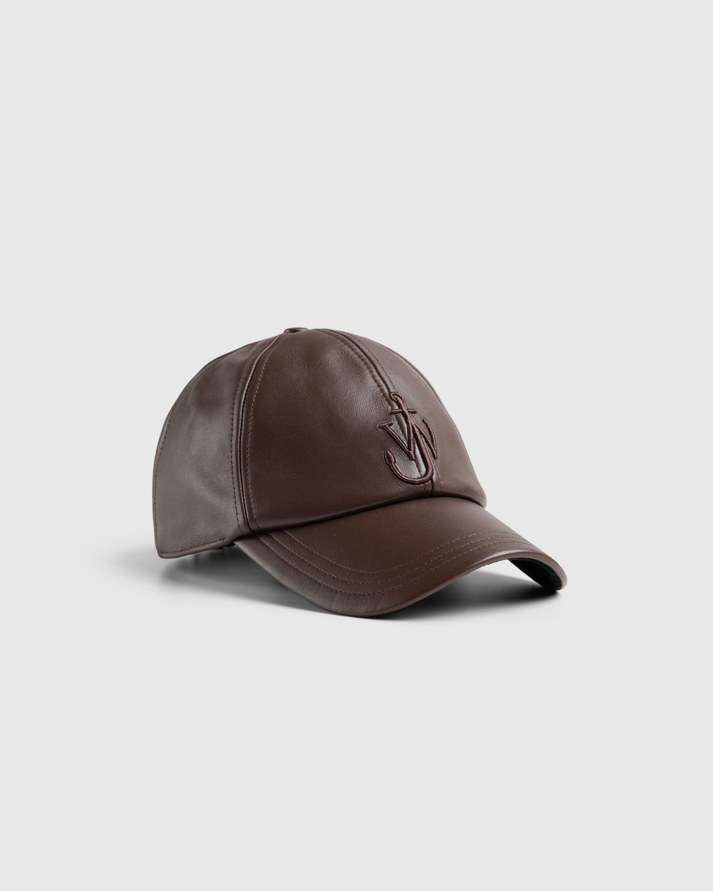 J.W. Anderson - Leather Baseball Cap Brown - Accessories - Brown - Image 1