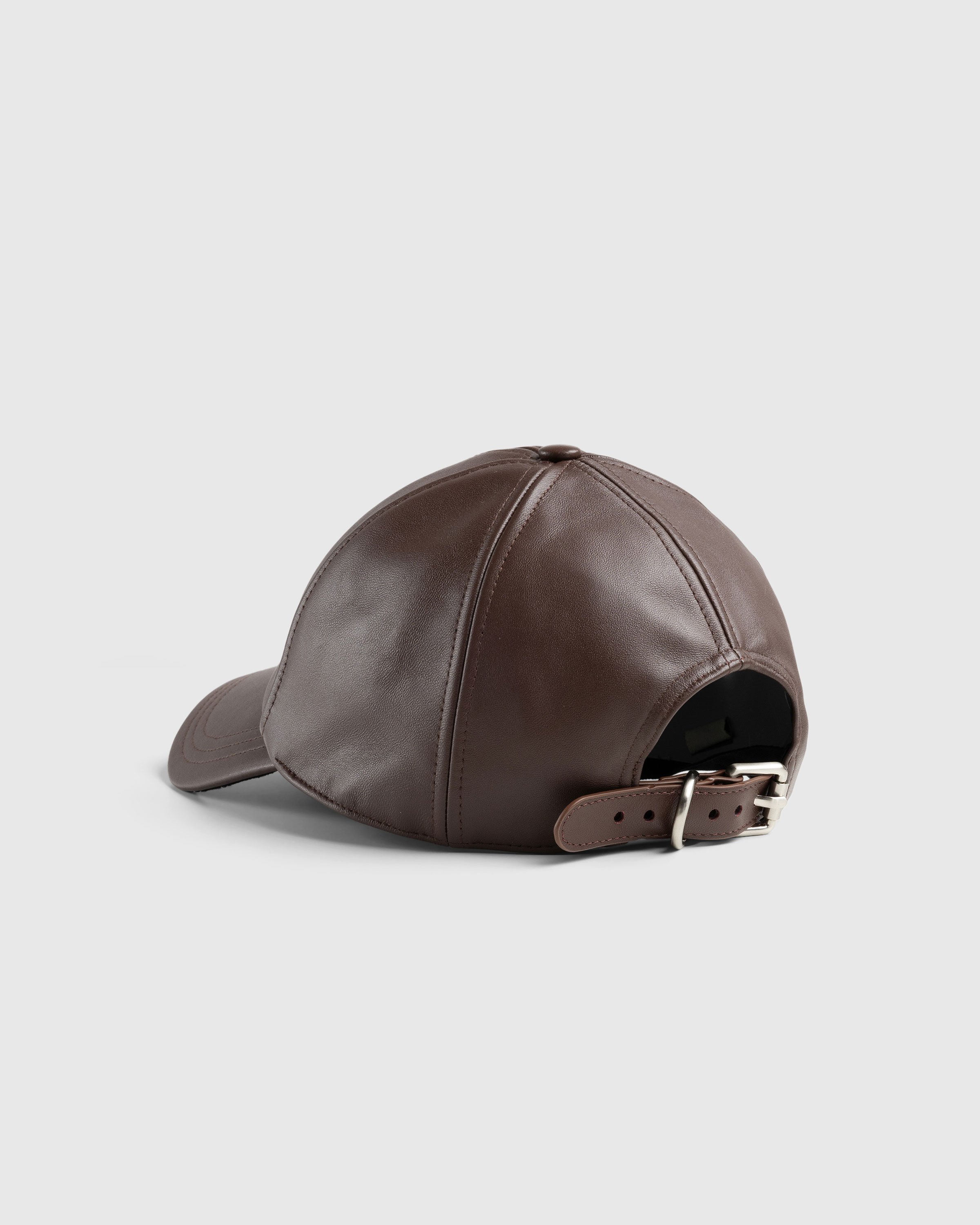 J.W. Anderson - Leather Baseball Cap Brown - Accessories - Brown - Image 3