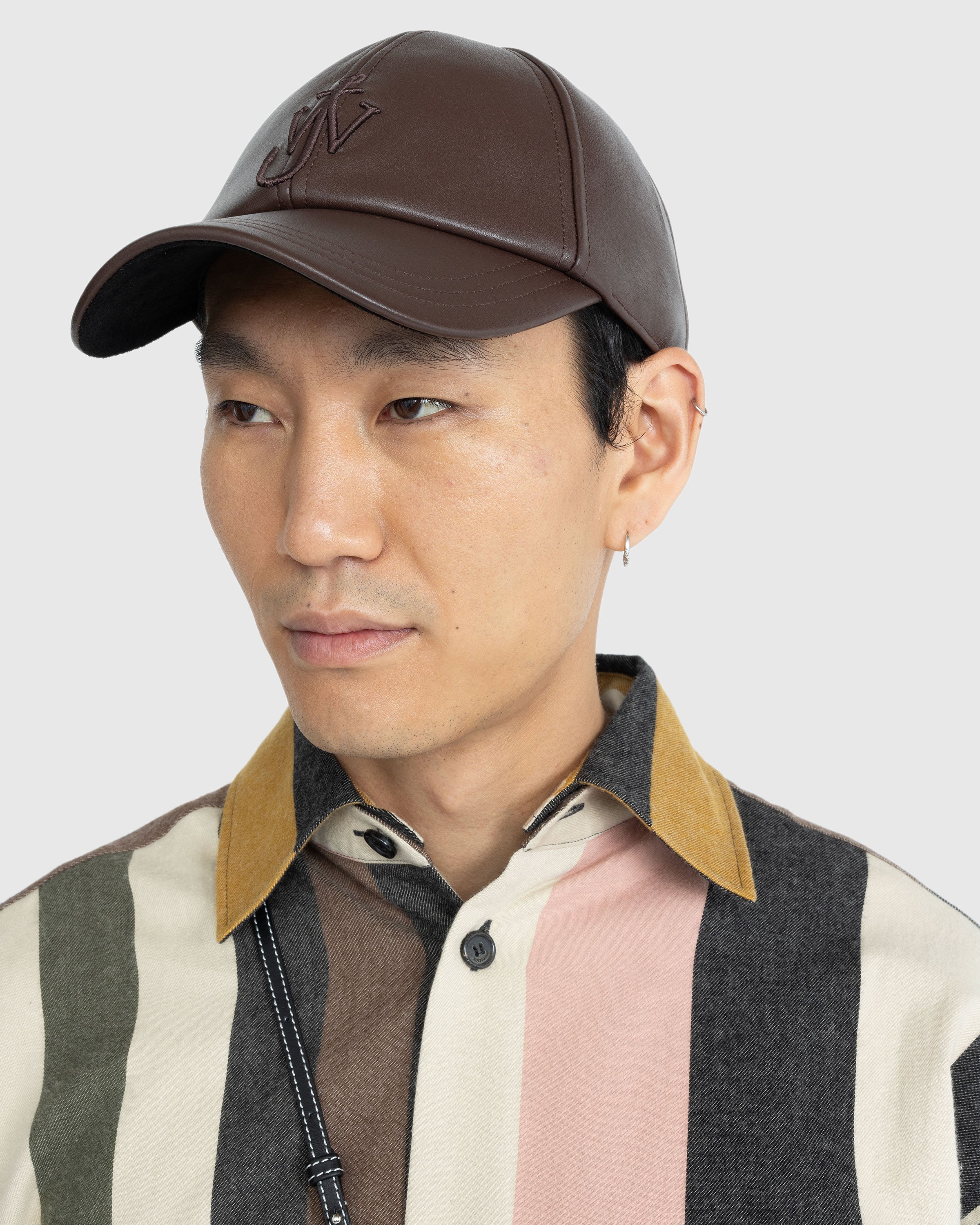 J.W. Anderson - Leather Baseball Cap Brown - Accessories - Brown - Image 5