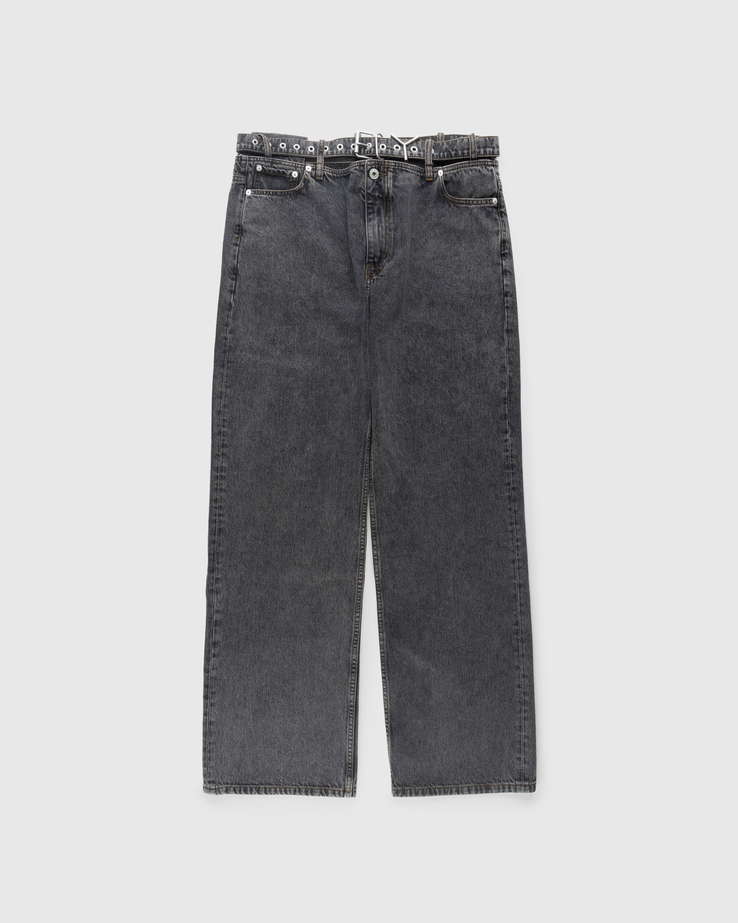 Y/Project - Evergreen Y Belt Jeans Vintage Black - Clothing - Black - Image 1