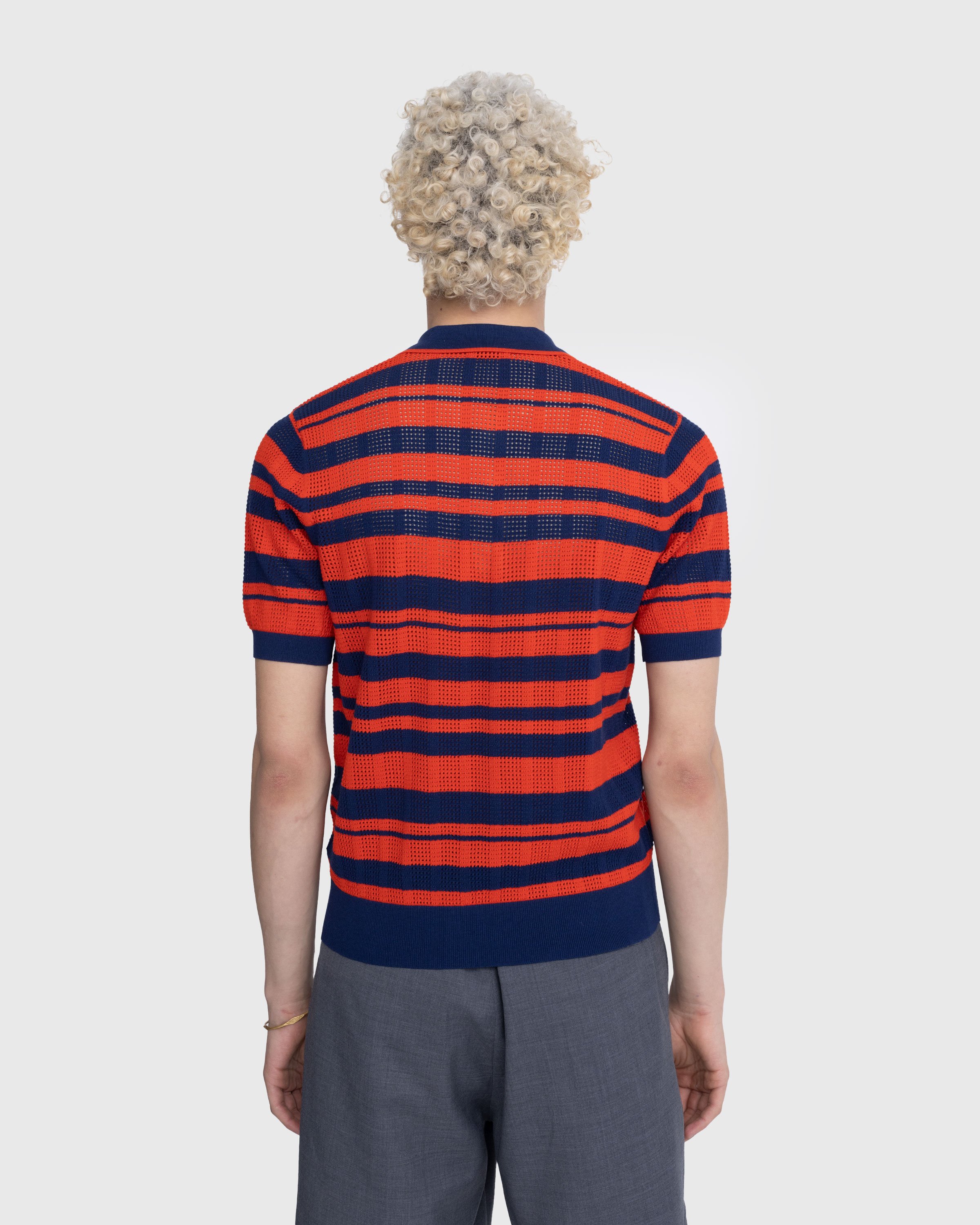Dries van Noten - Mirko Striped Polo Shirt Dark Blue - Clothing - Blue - Image 3