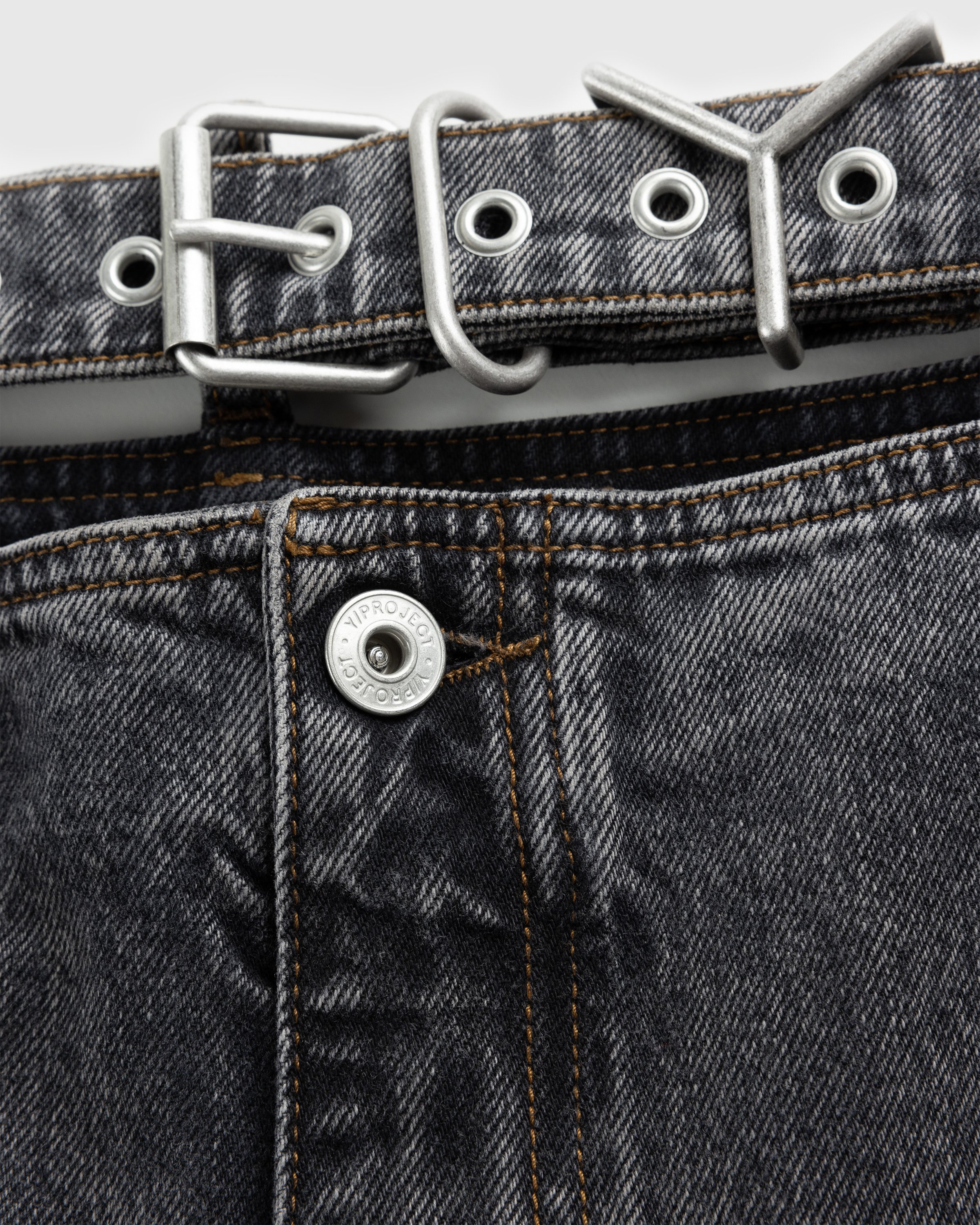 Y/Project - Evergreen Y Belt Jeans Vintage Black - Clothing - Black - Image 5