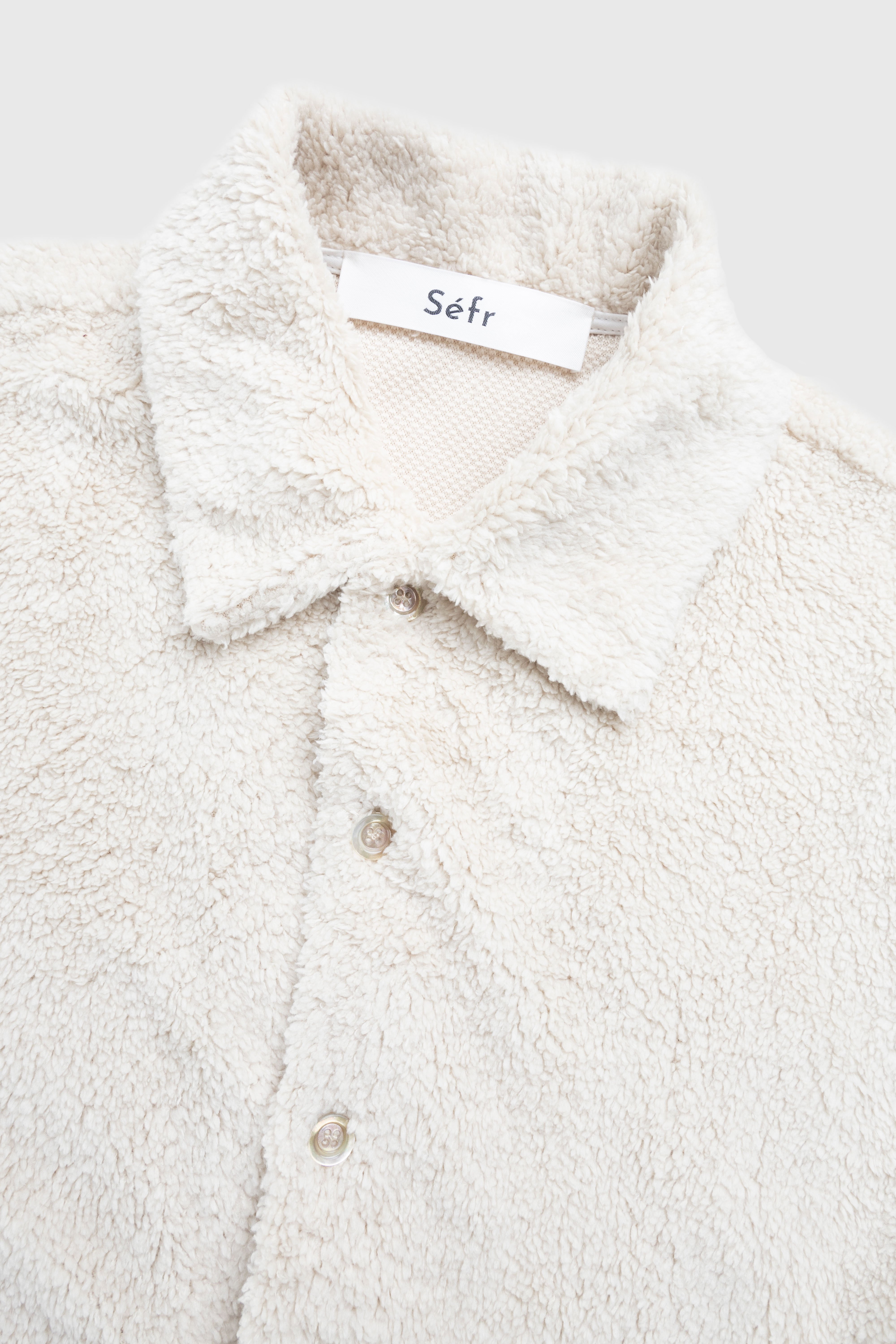 Séfr - Sense Overshirt Polar White Fleece - Clothing - White - Image 5