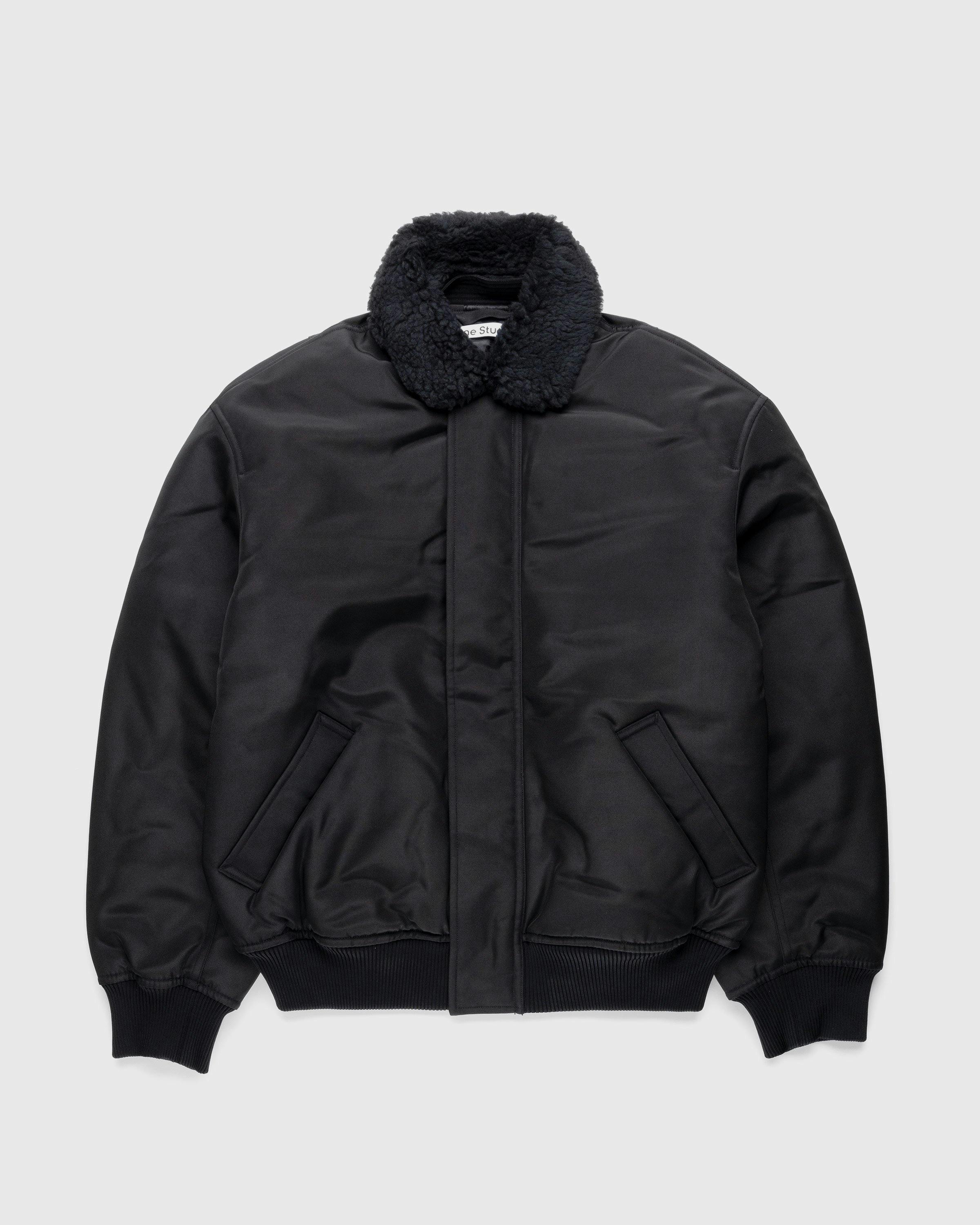 Acne Studios - Shearling Collar Jacket Black - Clothing - Black - Image 1