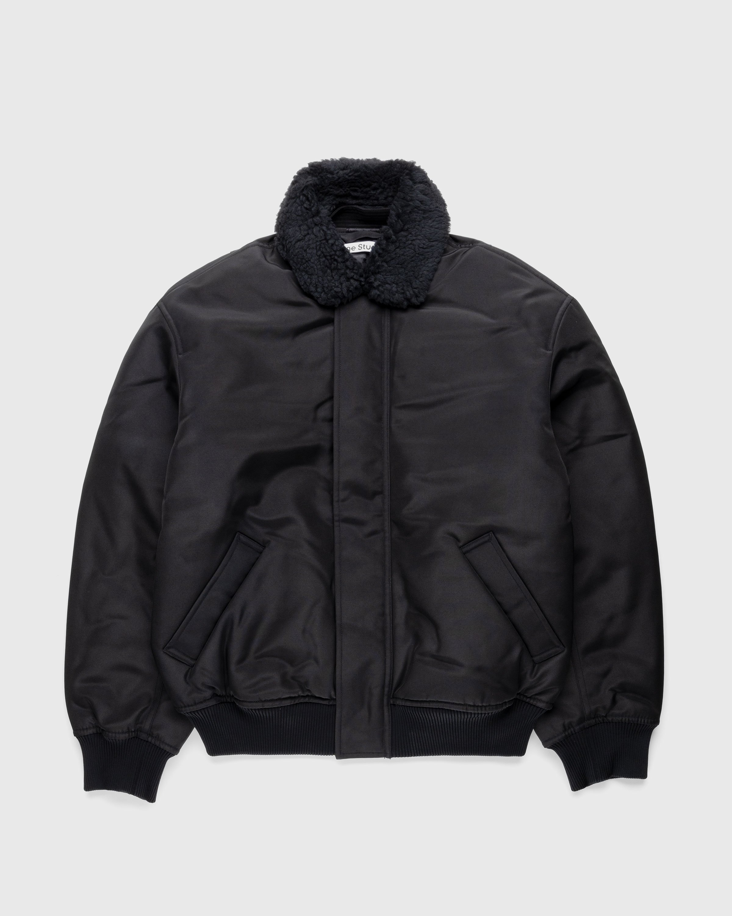 Acne Studios - Shearling Collar Jacket Black - Clothing - Black - Image 1