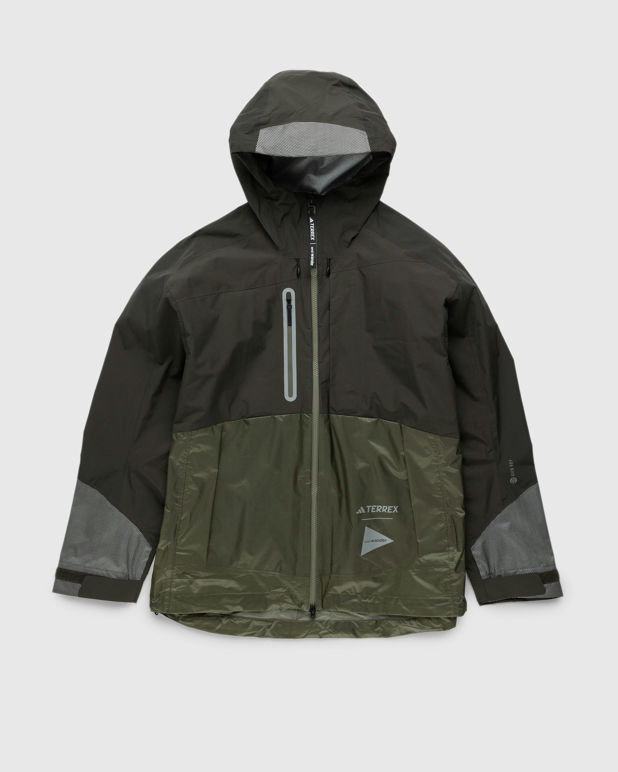 adidas Terrex x And Wander - Xploric RAIN.RDY Jacket Shadow Olive/Olive Strata - Clothing - Green - Image 1