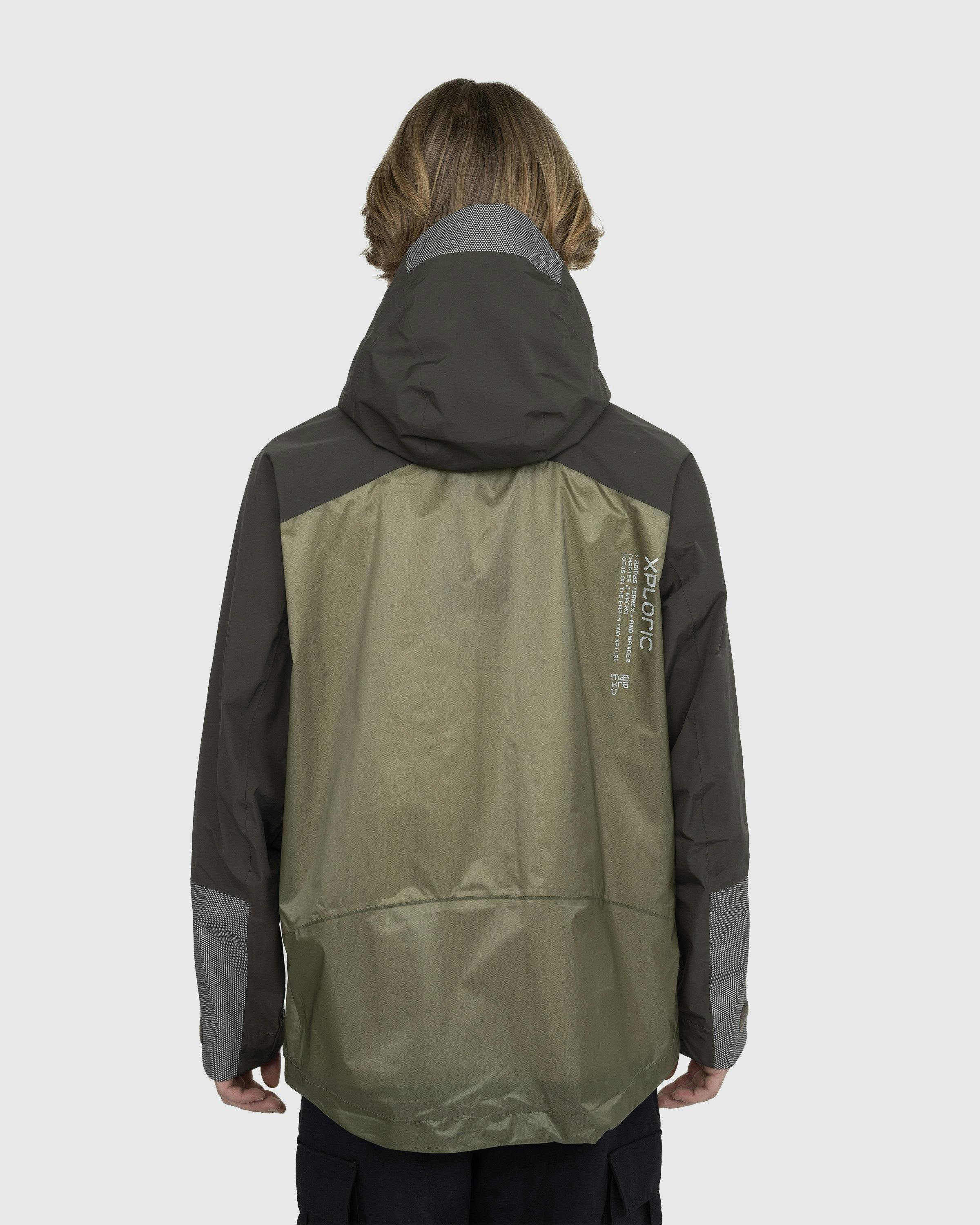 adidas Terrex x And Wander - Xploric RAIN.RDY Jacket Shadow Olive/Olive Strata - Clothing - Green - Image 3