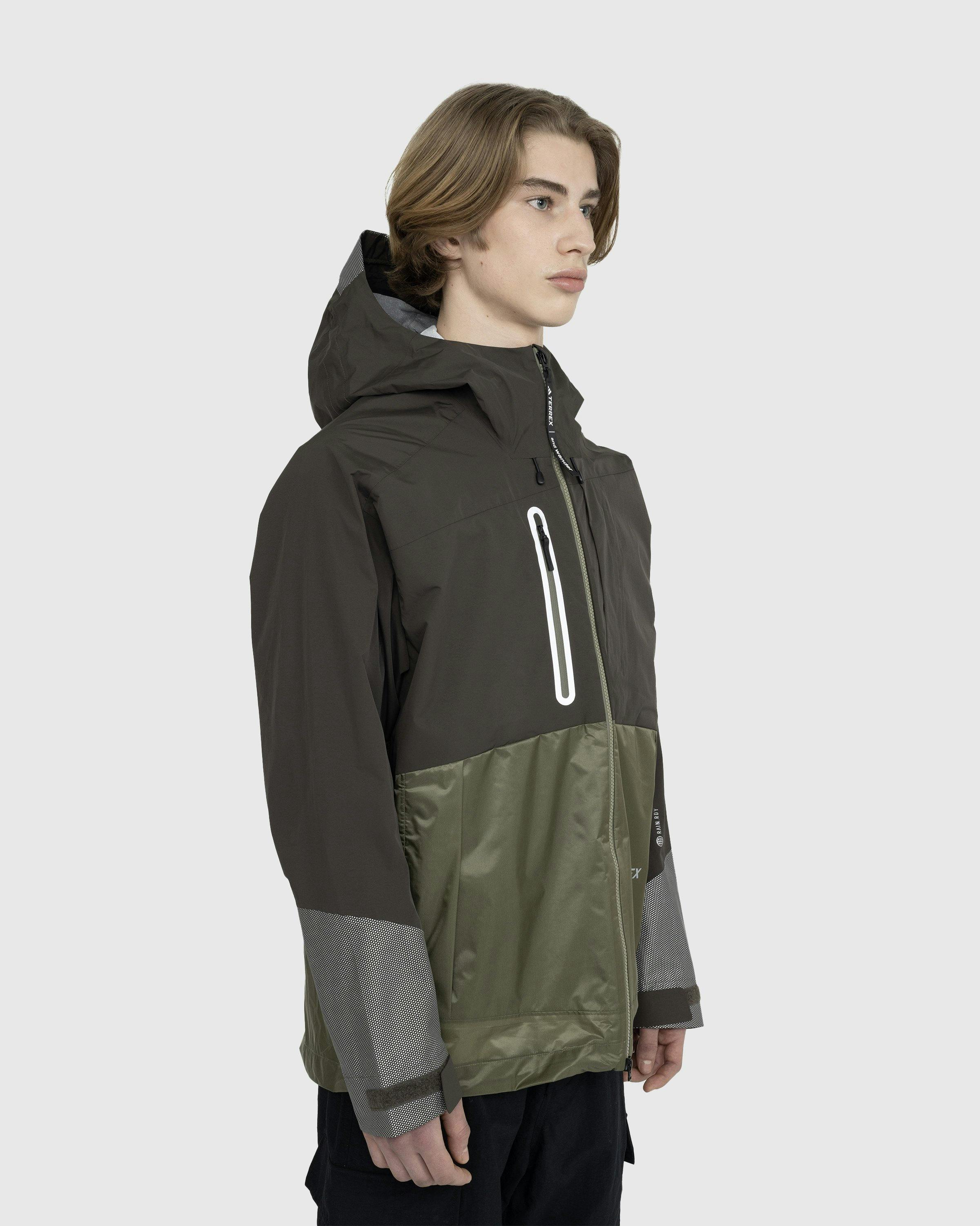 adidas Terrex x And Wander - Xploric RAIN.RDY Jacket Shadow Olive/Olive Strata - Clothing - Green - Image 4