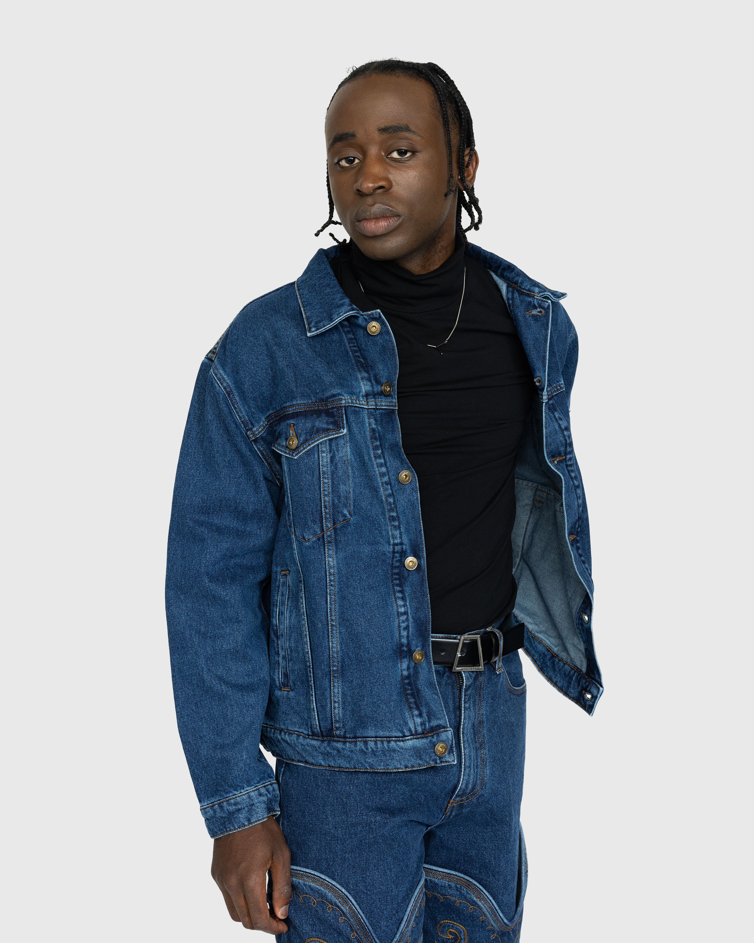 Y/Project - Classic Wire Denim Jacket Navy - Clothing - Blue - Image 2
