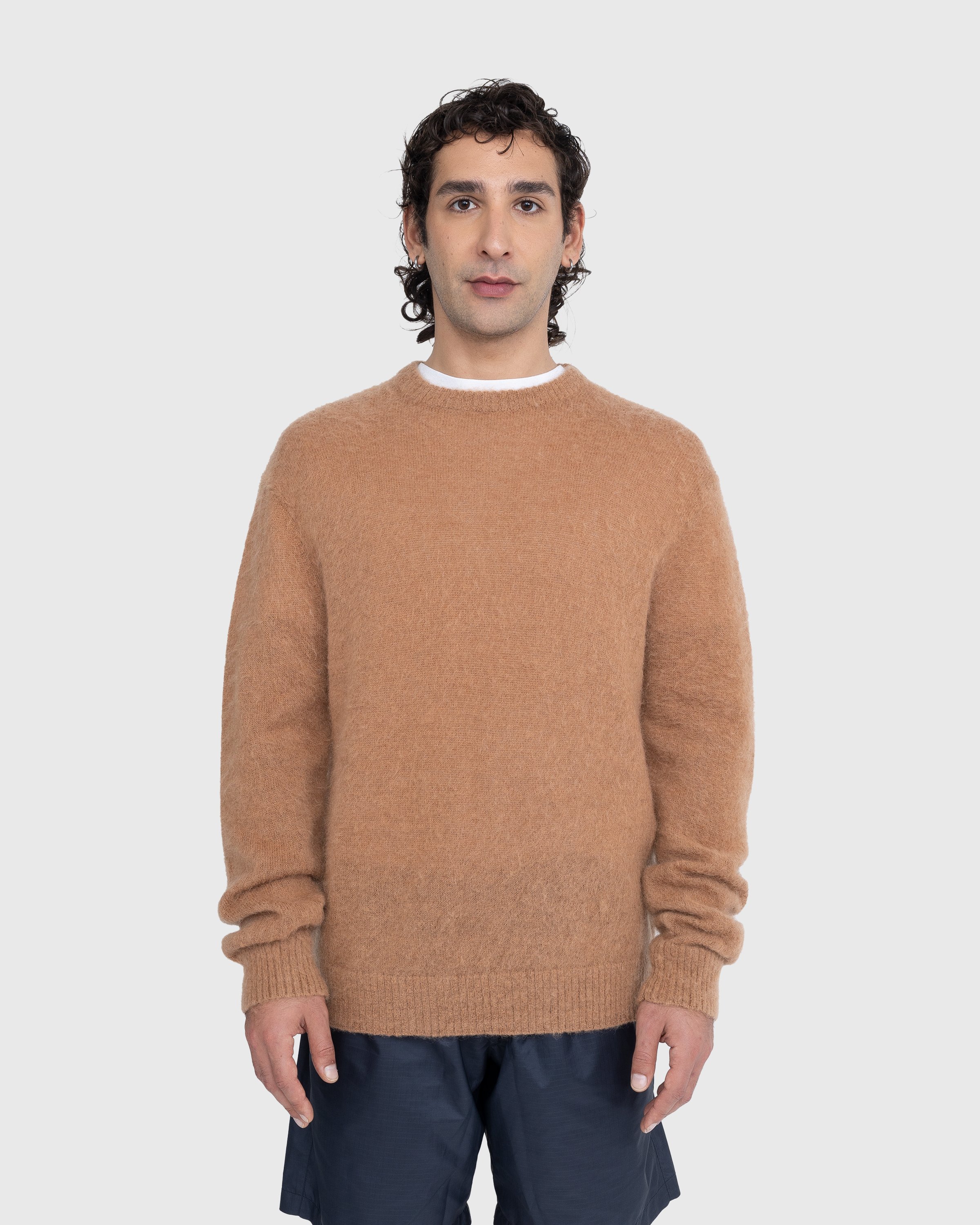 Highsnobiety - Light Alpaca Crew Sweater Brown - Clothing - Brown - Image 2