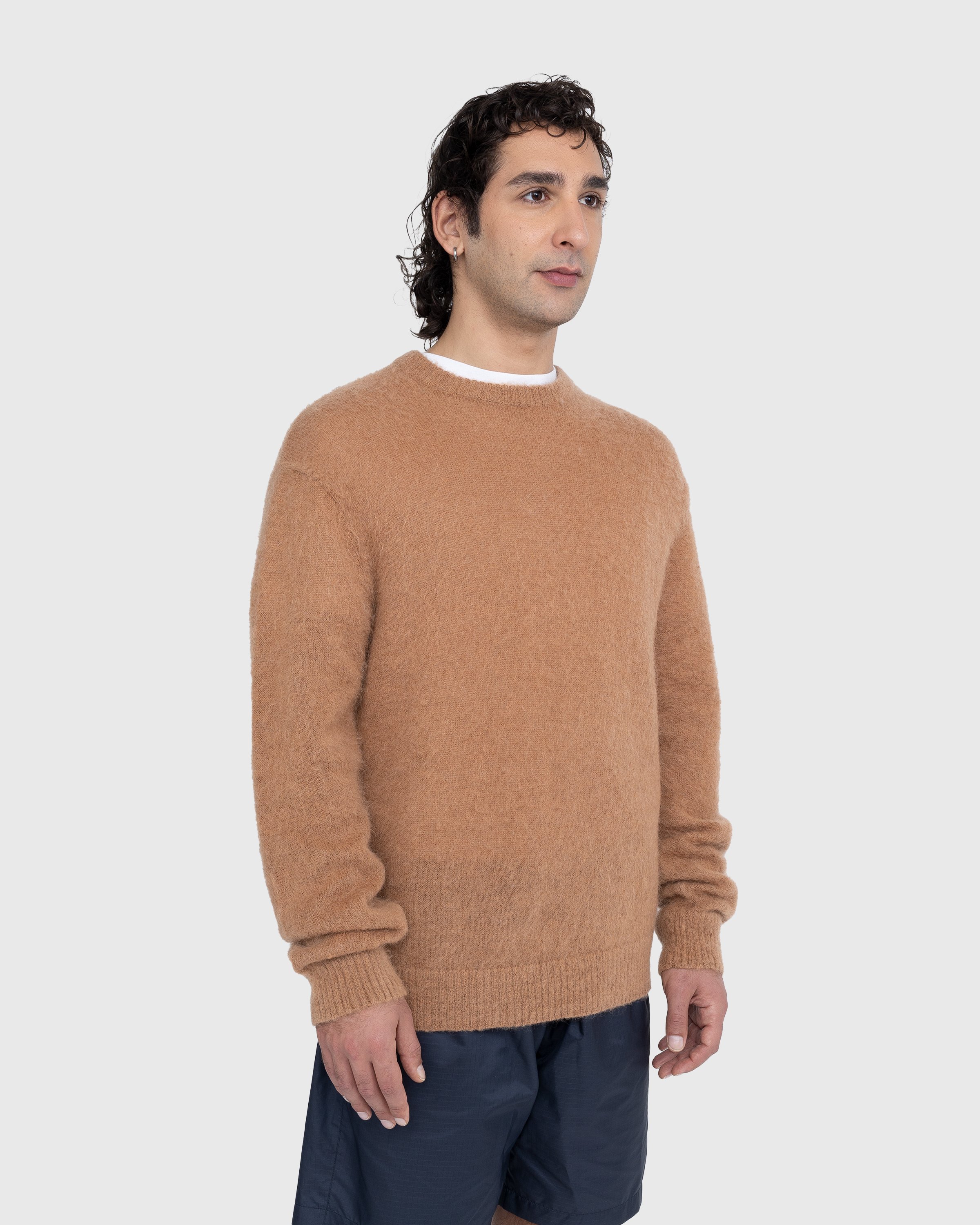 Highsnobiety - Light Alpaca Crew Sweater Brown - Clothing - Brown - Image 4