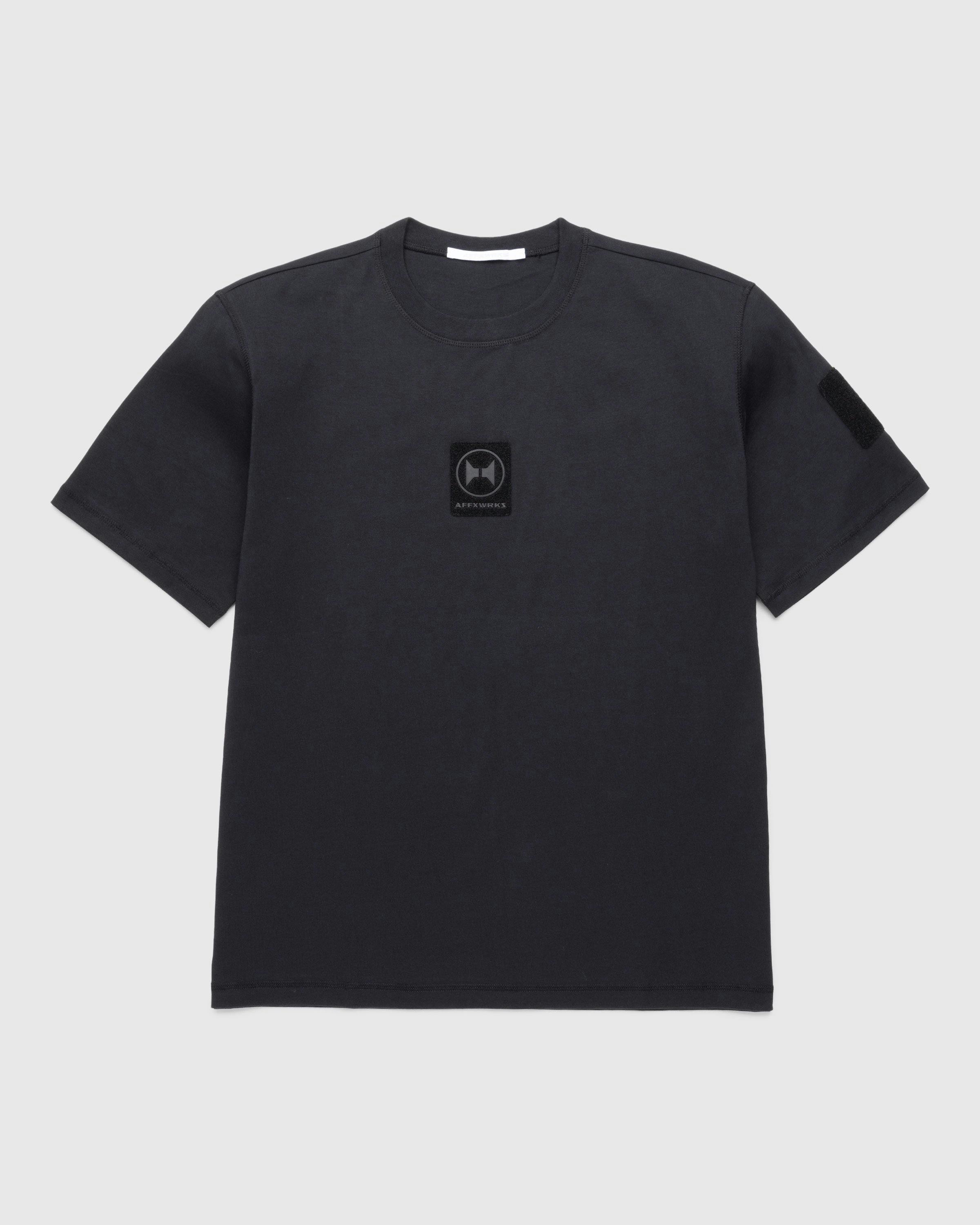 AFFXWRKS - DUAL VELCRO T-SHIRT - Clothing - Black - Image 1