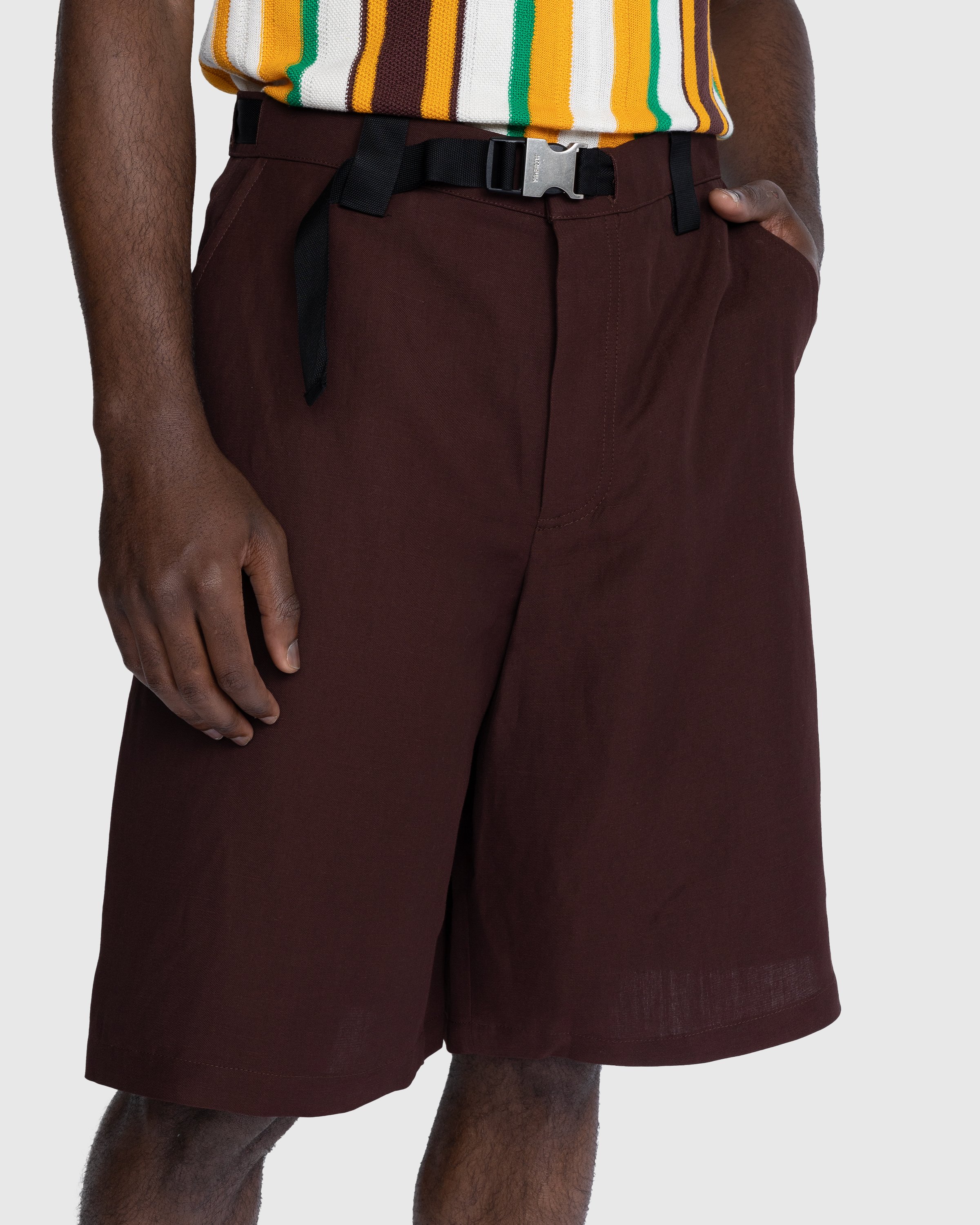 JACQUEMUS - Le Short Meio Dark Brown - Clothing - Brown - Image 5