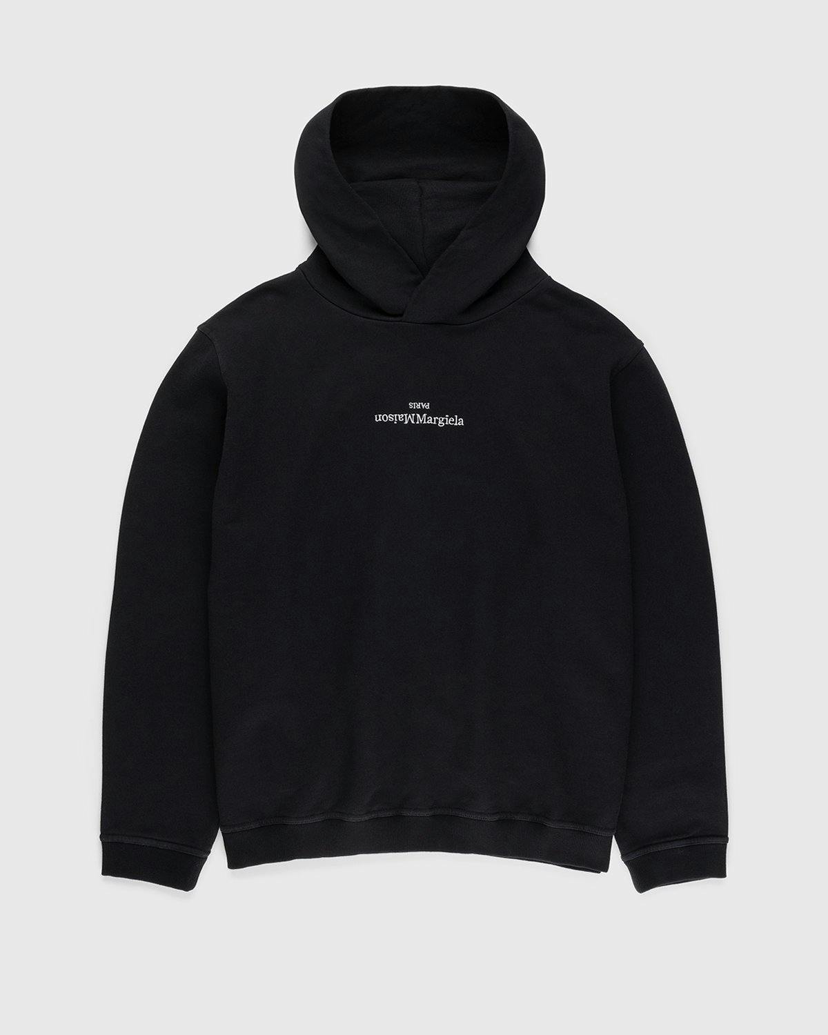 トップス Maison Margiela REVERSE LOGO HOODIE Maison Margiela Men's' Reverse Logo Hooded Sweatshirt in